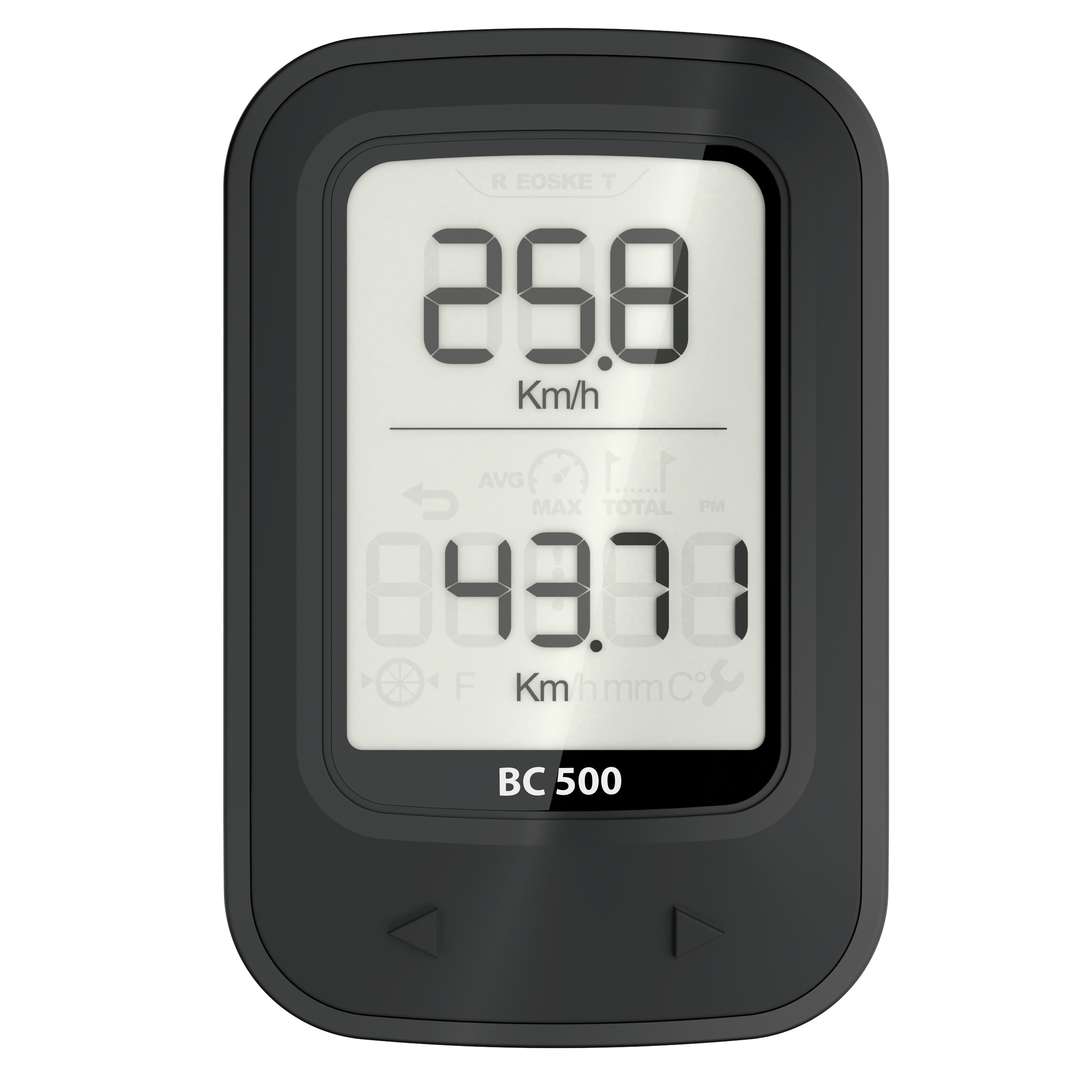 Cyklistický tachometer 500 bezdrôtový čierny ČIERNA .