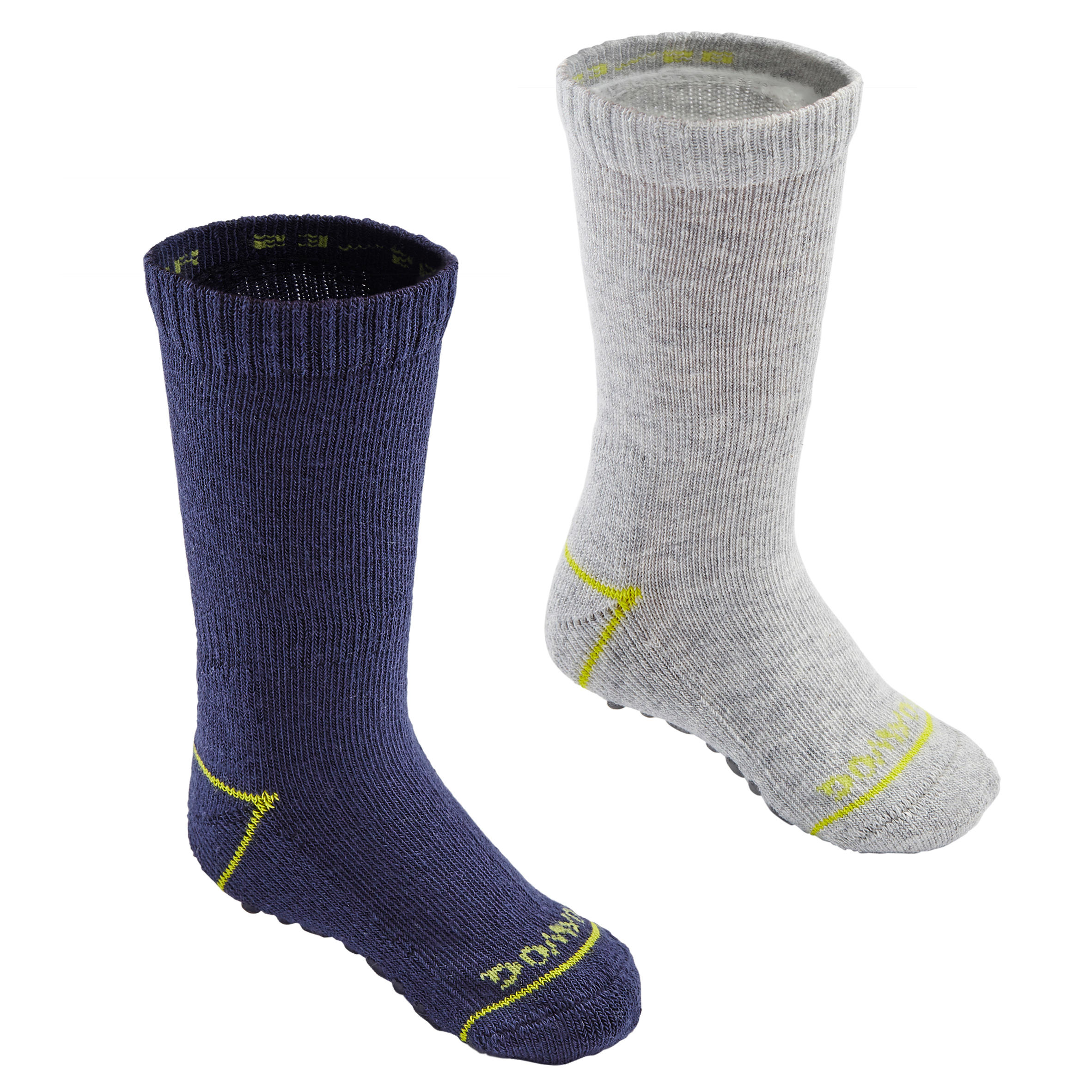 Detské ponožky 500 2 páry na cvičenie MODRÁ 31-34