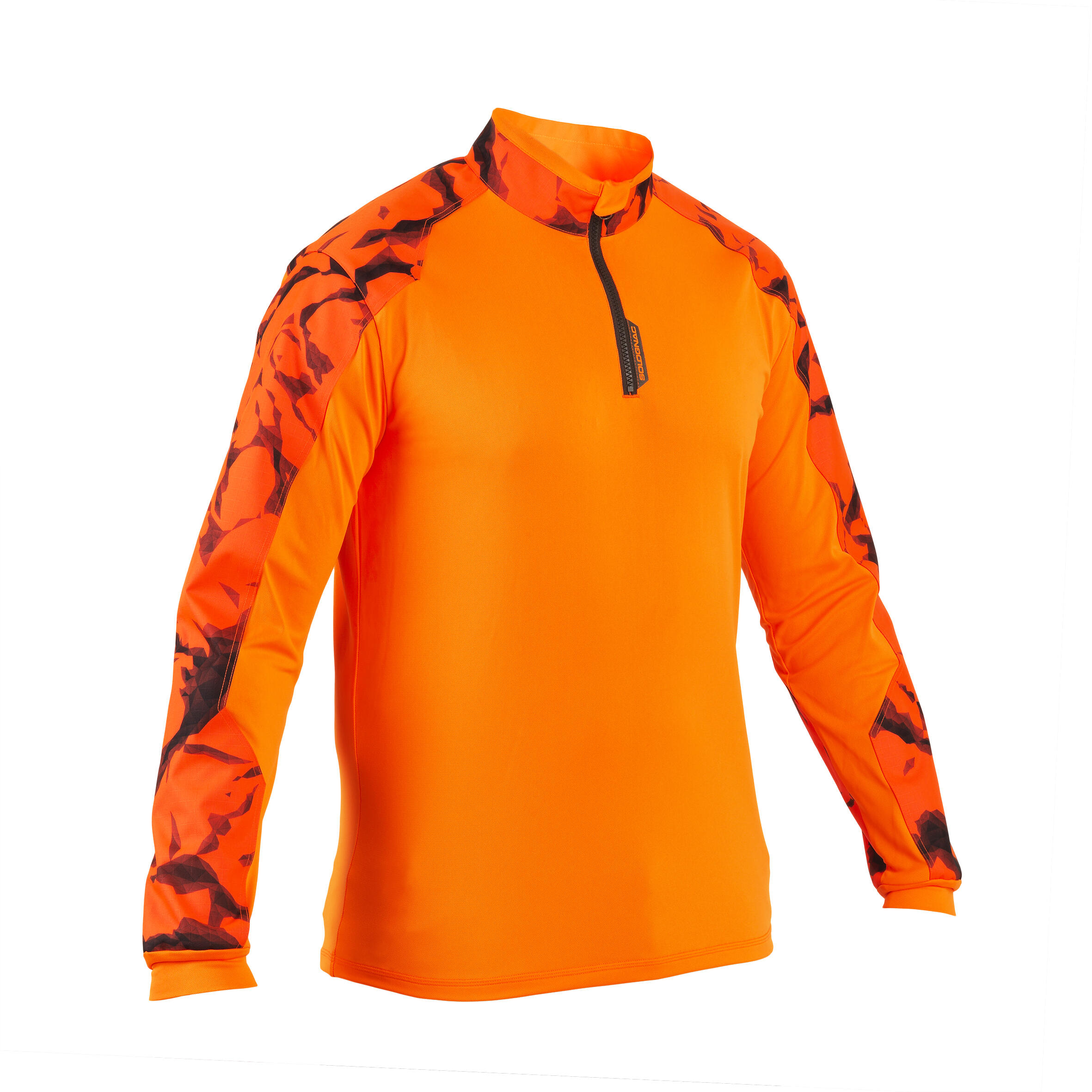 Poľovnícke tričko supertrack s dlhým rukávom oranžové reflexné ORANŽOVÁ 2XL