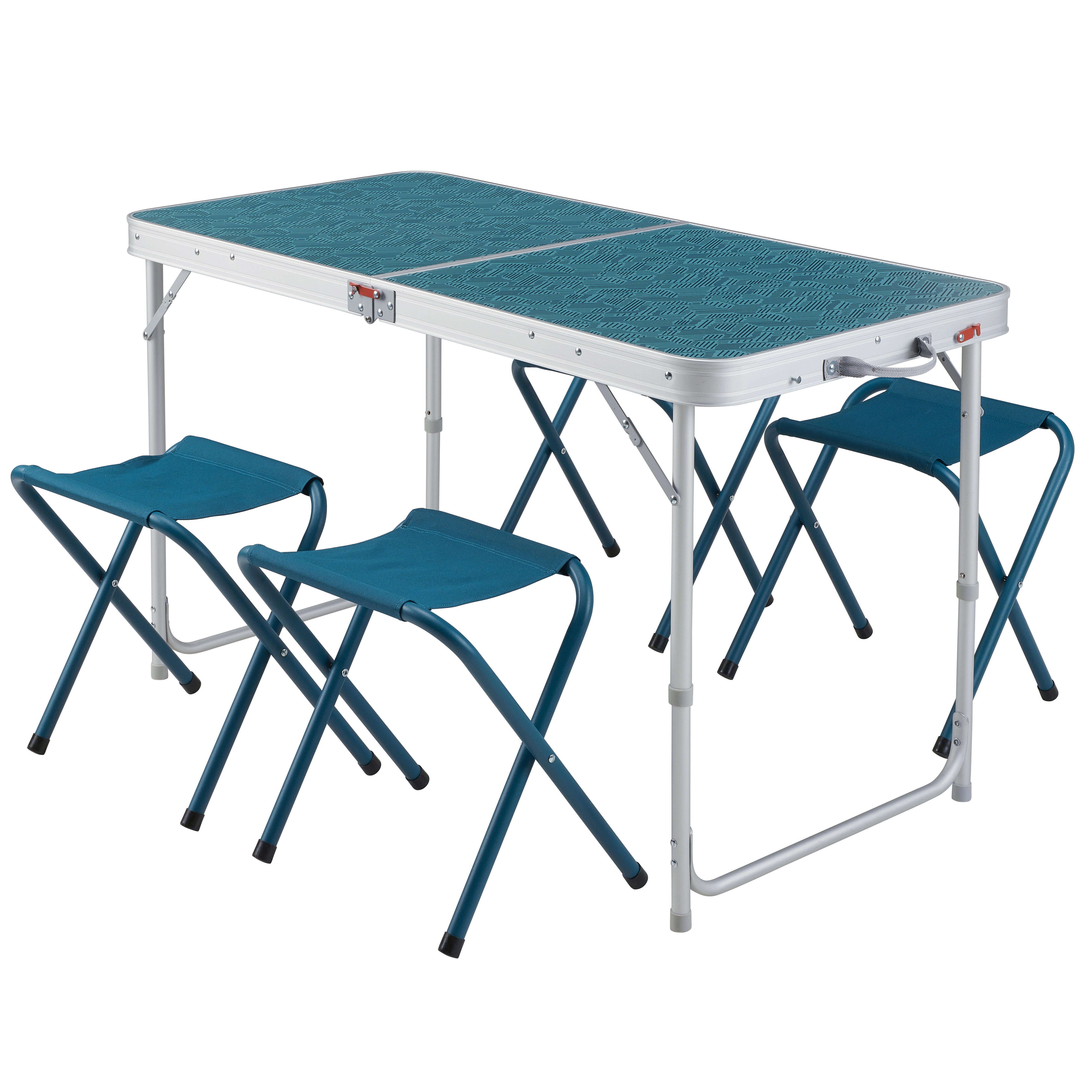 Skladací kempingový stôl a 4 sedačky pre 4 až 6 osôb  bez veľkosti