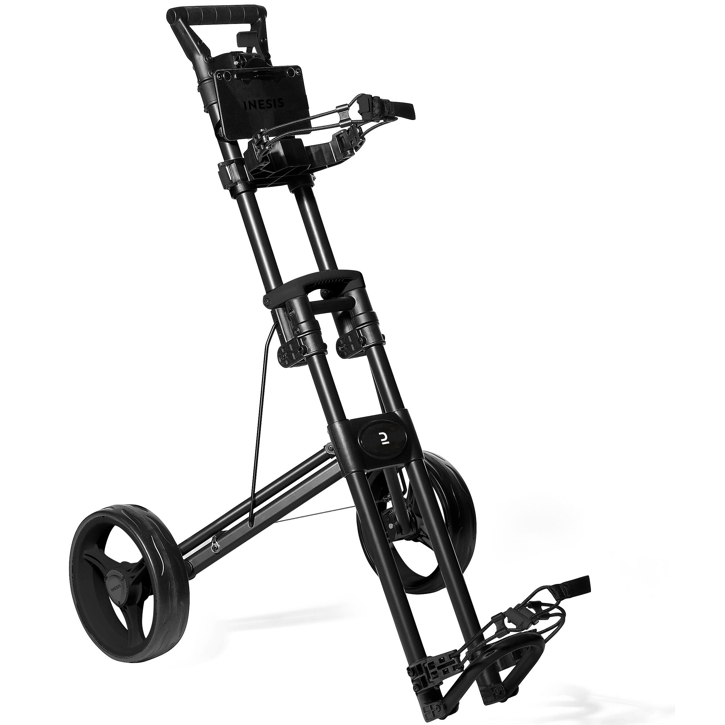 Skladný 2-kolesový golfový vozík ČIERNA bez veľkosti