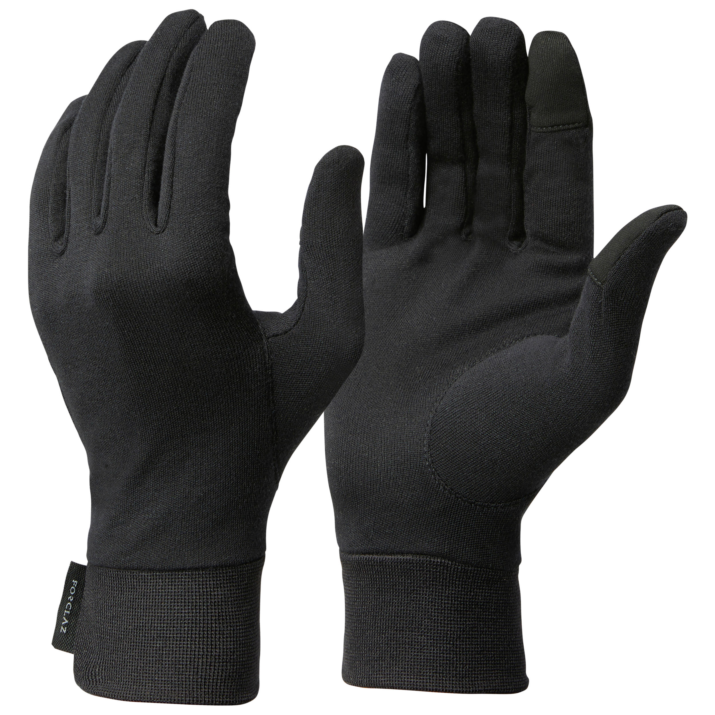Spodné trekingové rukavice mt500 hodvábne čierne ČIERNA M