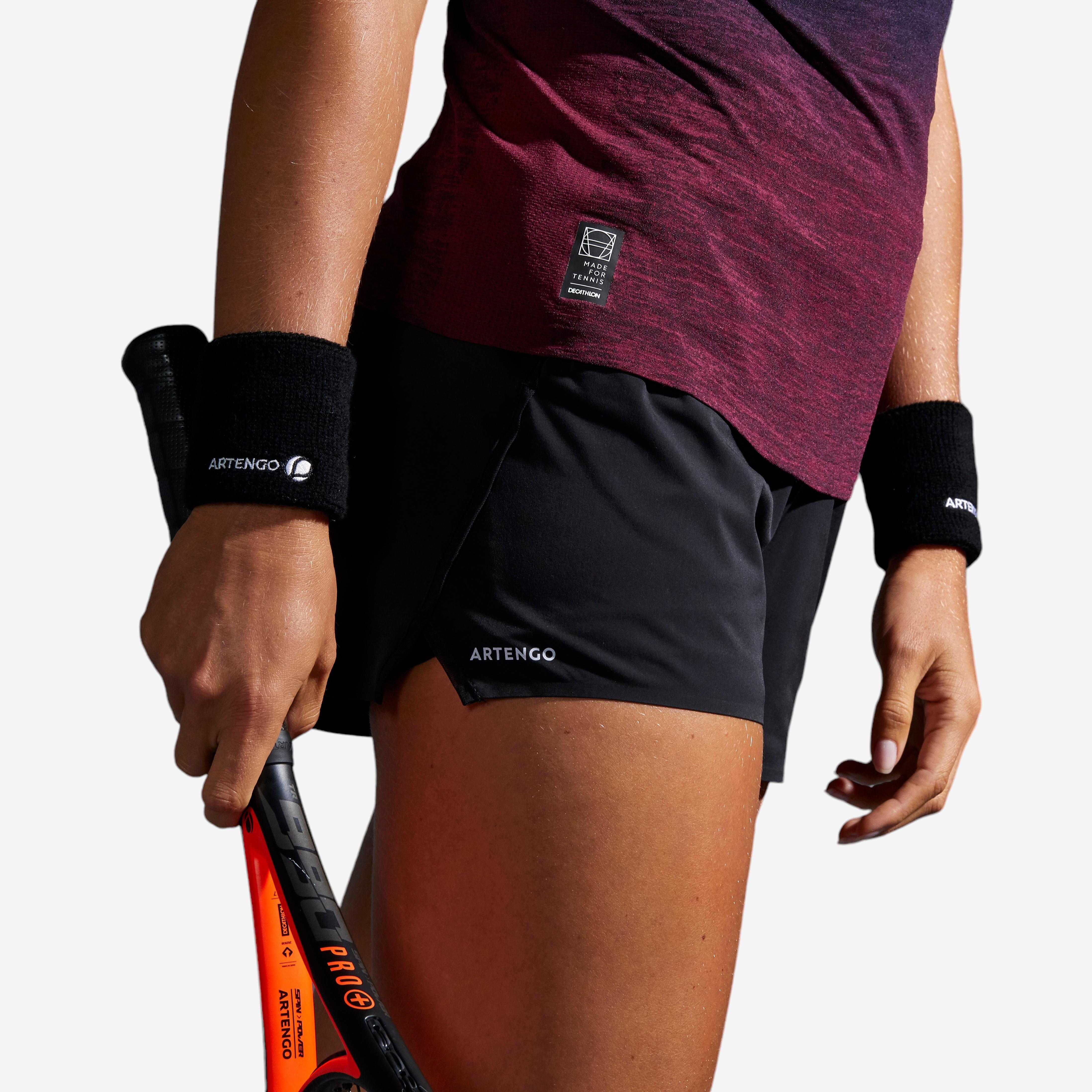 ARTENGO Dámske šortky SH Light 900 na tenis čierne 343@M-ARTENGO