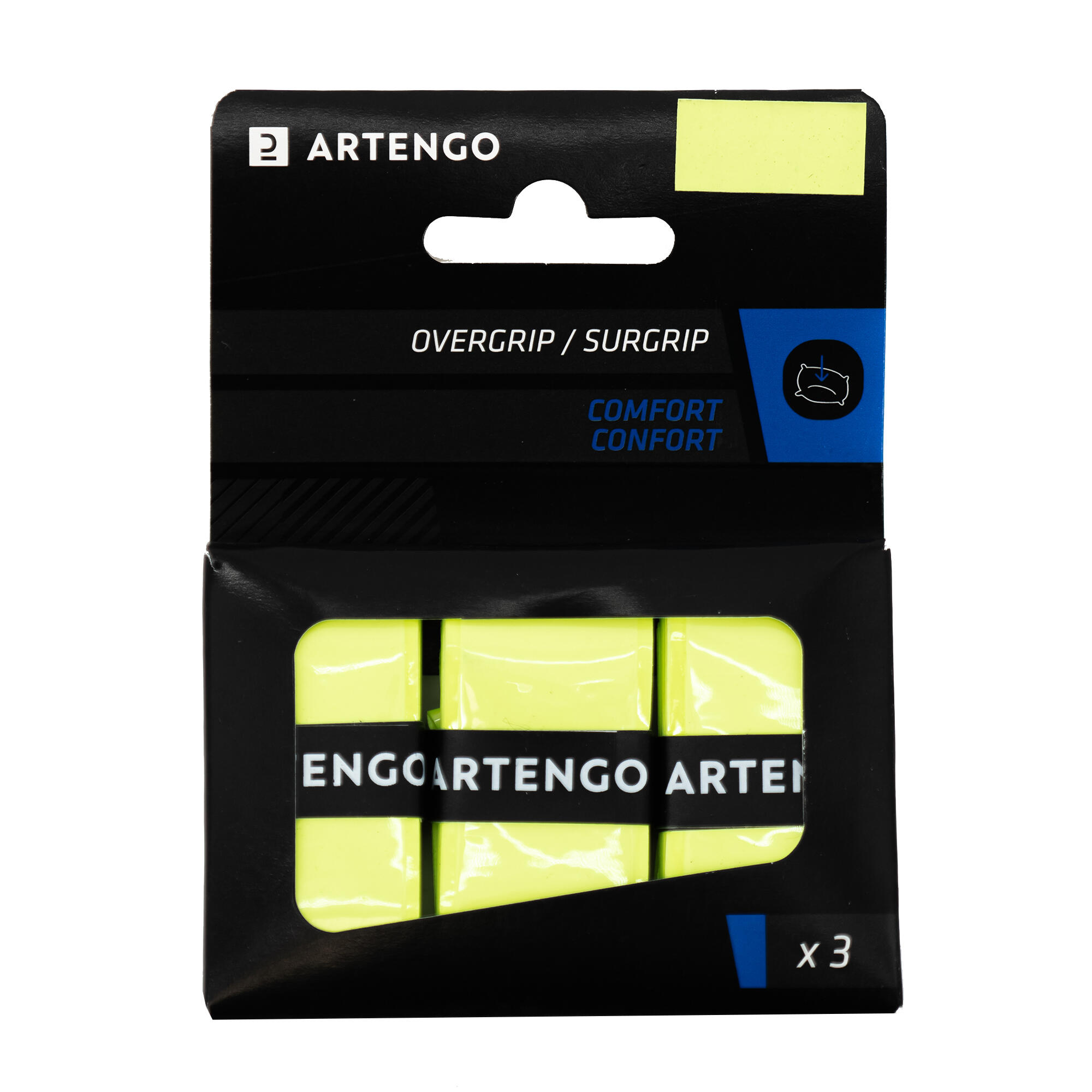 ARTENGO Tenisová vrchná omotávka Top Comfort žltá 3 ks žltá 254@UNI-ARTENGO
