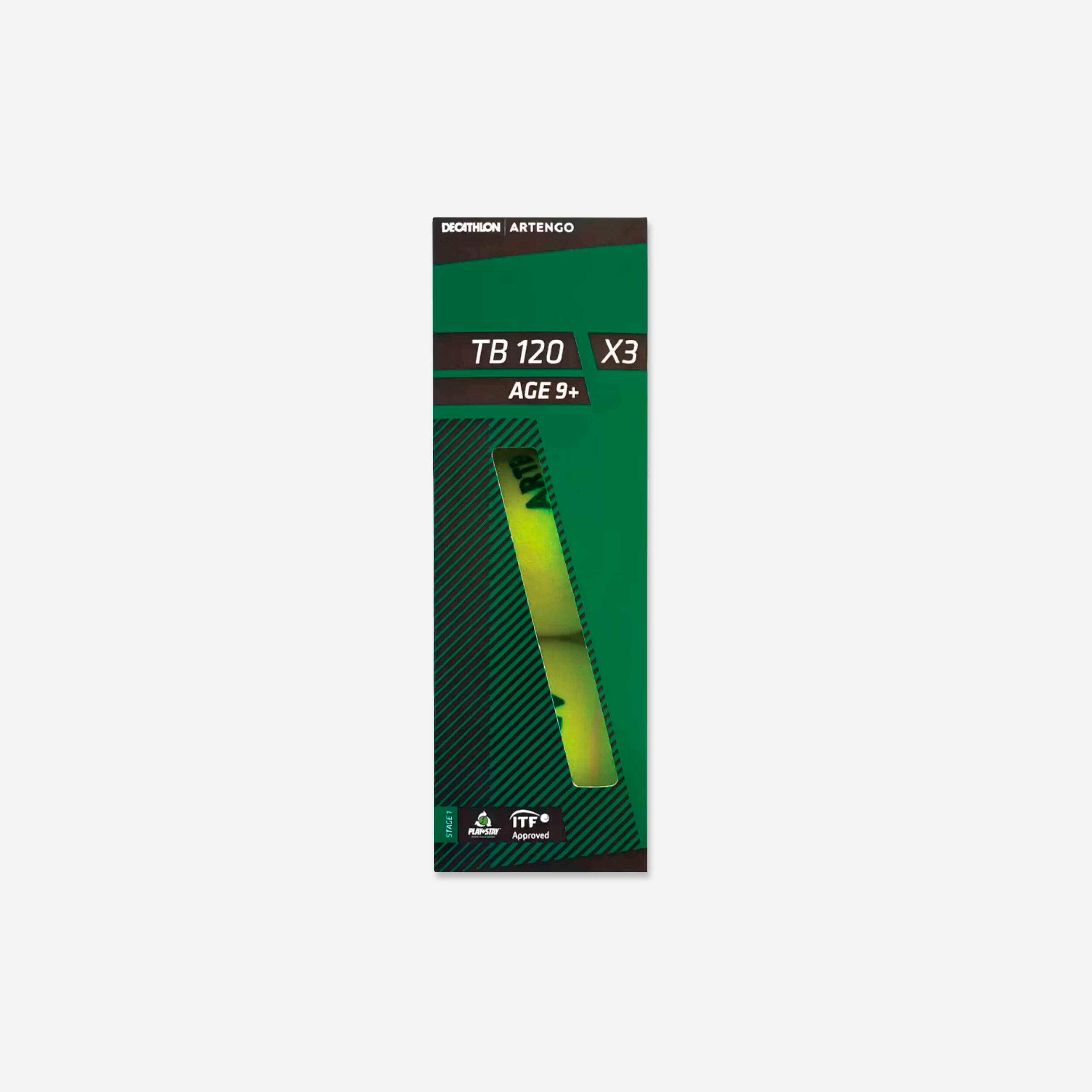 ARTENGO Tenisové loptičky TB120 zelené 3 ks-ARTENGO