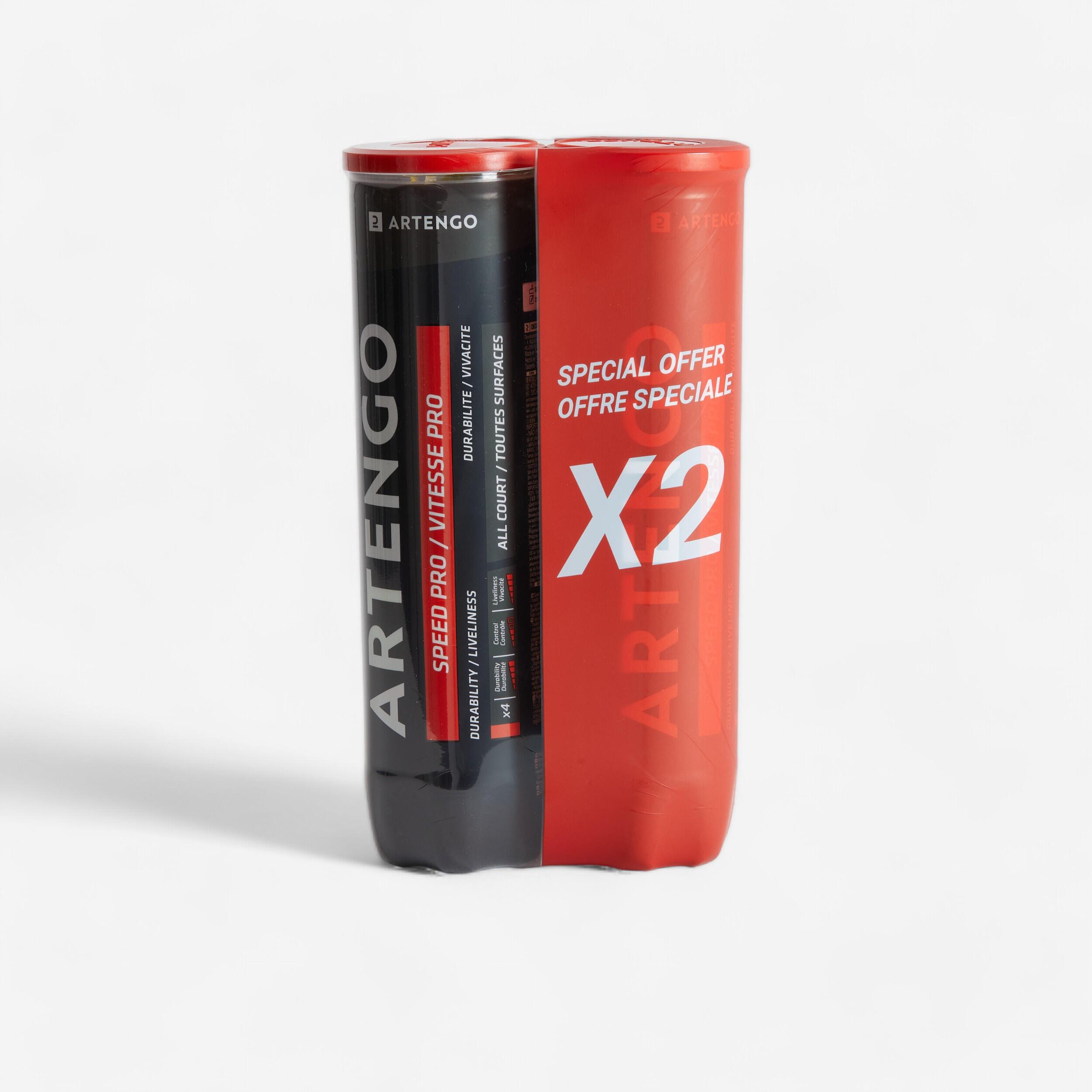 ARTENGO Tenisové loptičky TB930 dvojbalenie po 4 ks žlté-ARTENGO