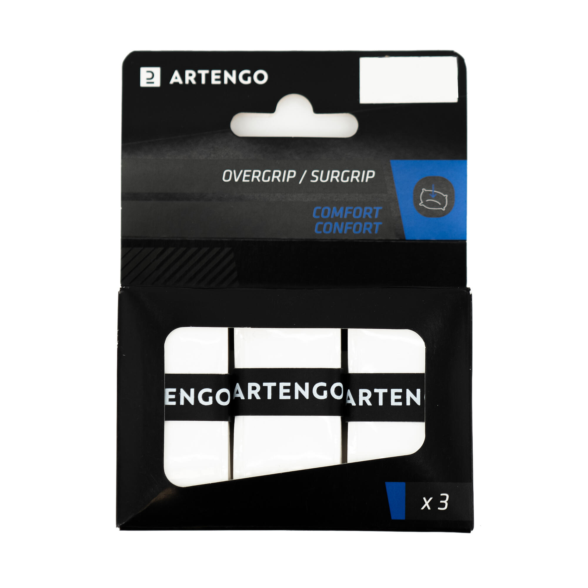 ARTENGO Vrchná tenisová omotávka Comfort biela 3 ks biela 254@UNI-ARTENGO