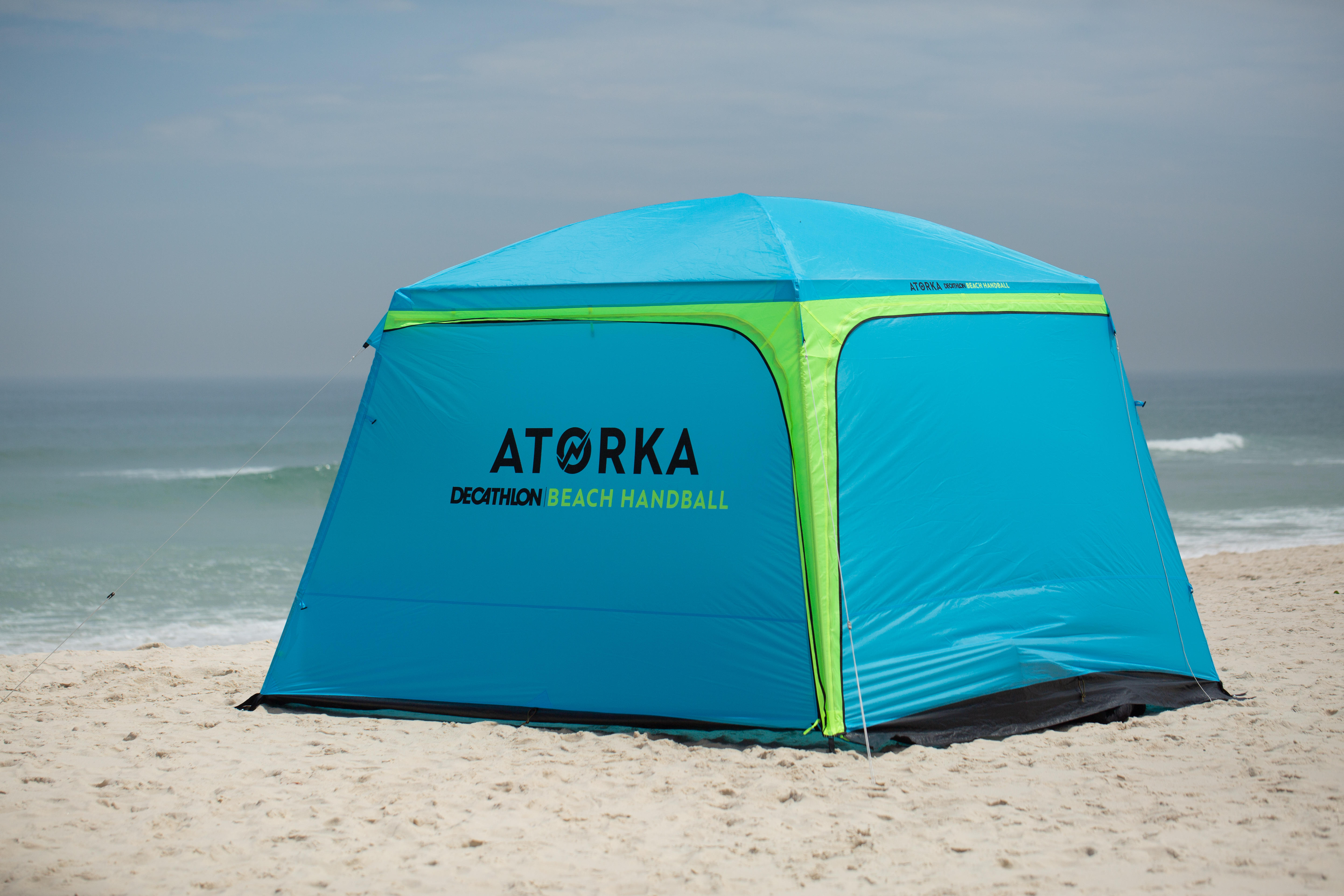 ATORKA Plážový stan HGA500 na hádzanú modro-žltý 206@4 osoby-ATORKA