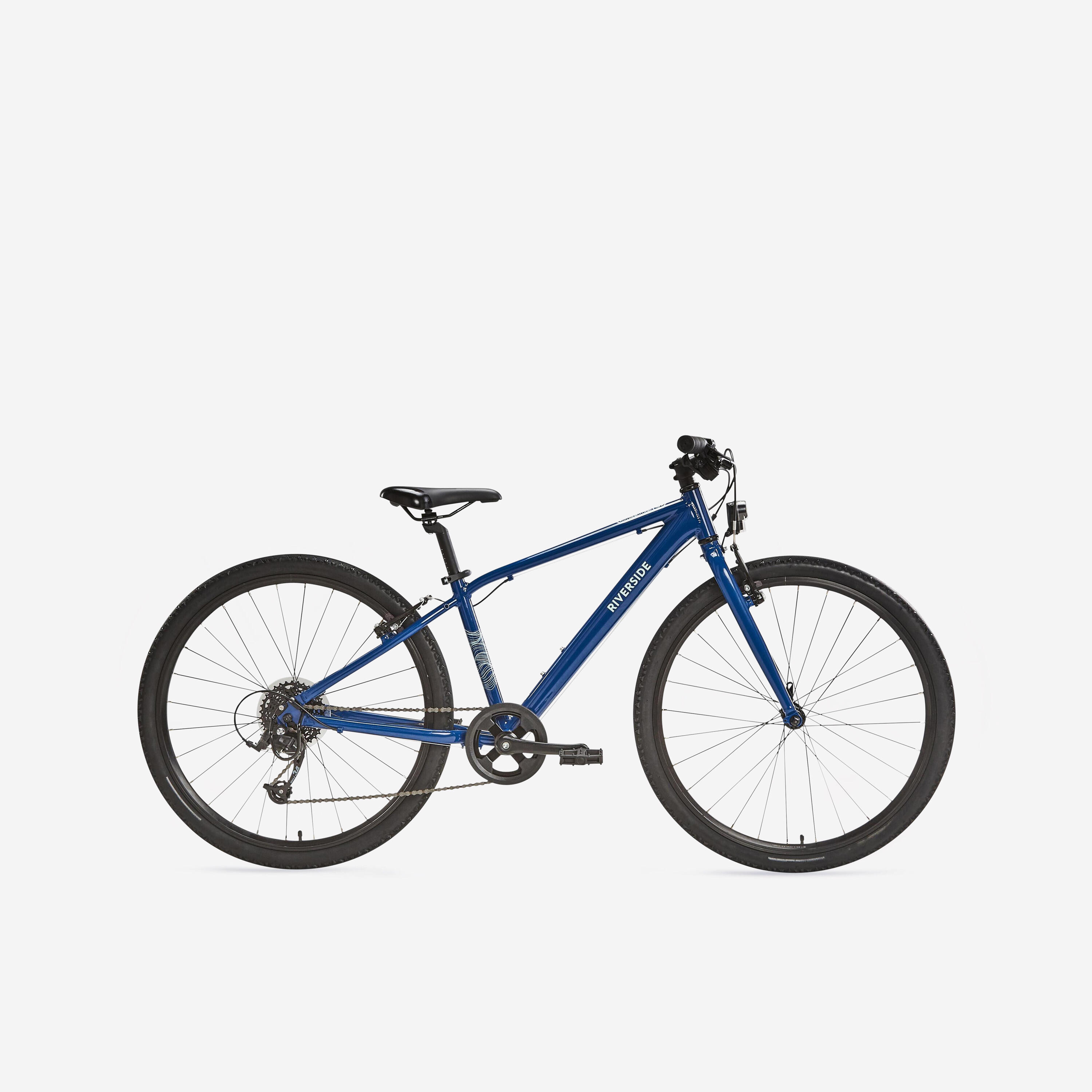 BTWIN Trekingový bicykel Riverside 900 26-palcový pre deti od 9 do 12 rokov modrá 214@26_QUOTE_-BTWIN
