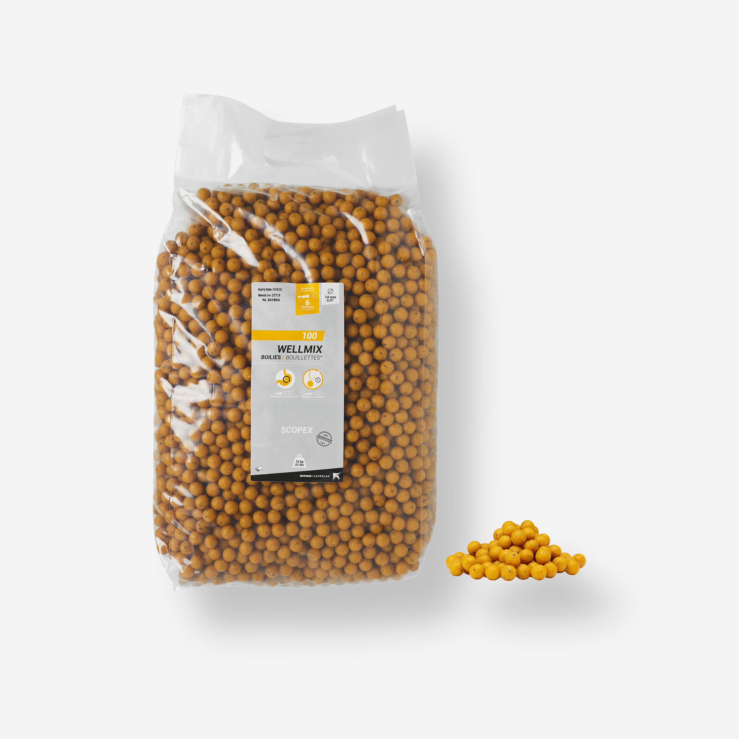 CAPERLAN Boilies Wellmix Scopex 14 mm 10 kg-CAPERLAN