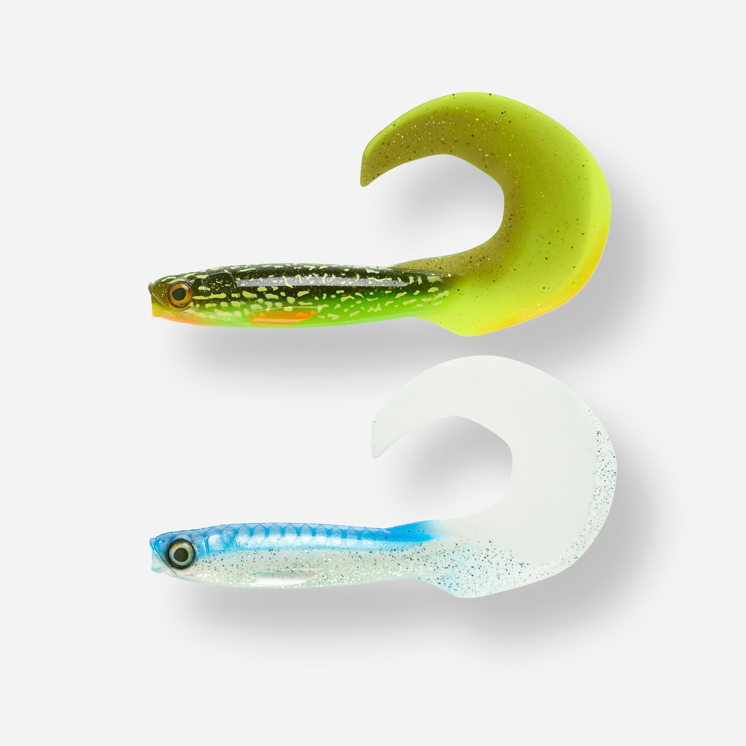 CAPERLAN Mäkká umelá nástraha na lov šťuky – súprava Rogengrub 140 Bleu/Firepike modrá-CAPERLAN