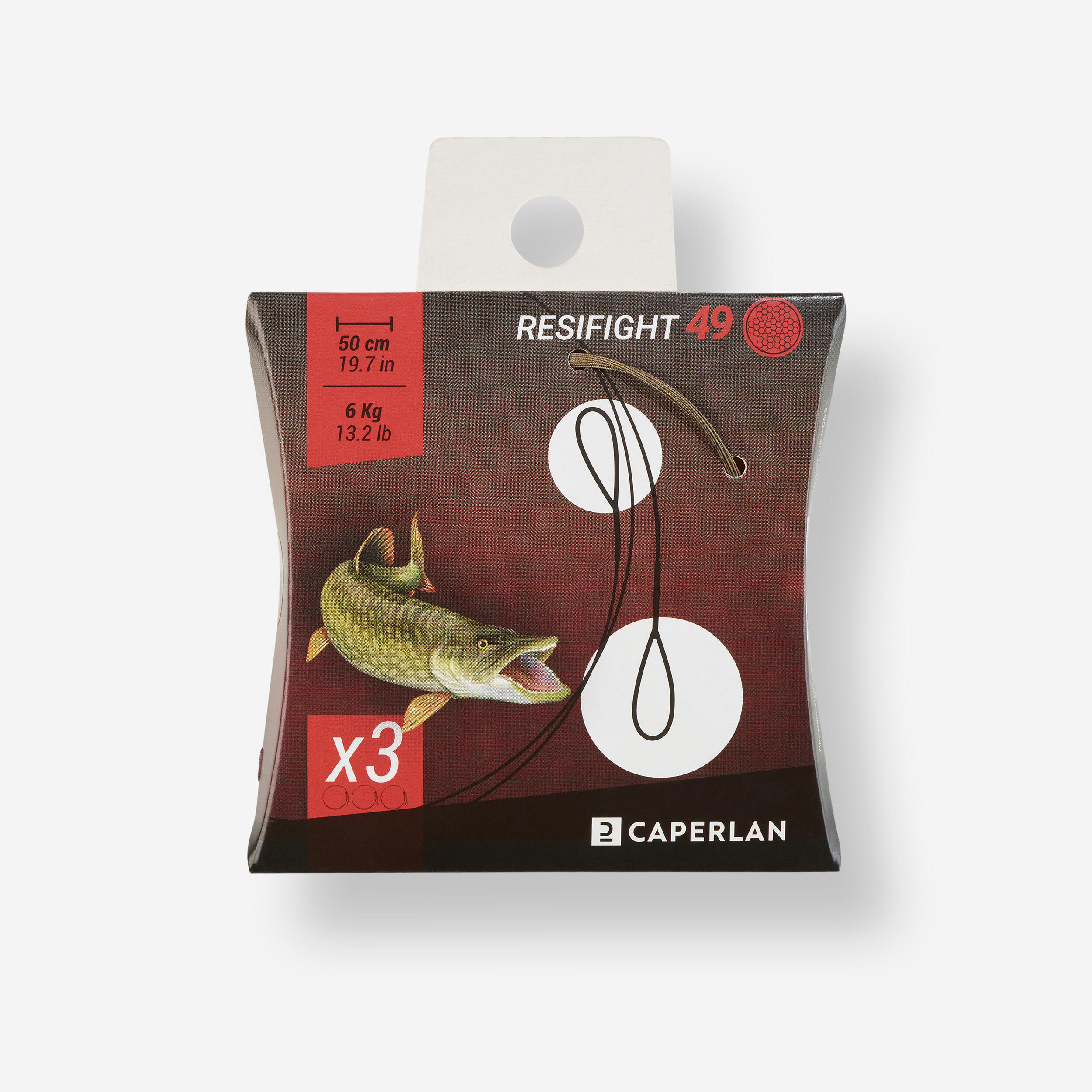CAPERLAN Nadväzec Resifight 49 na lov dravcov 2 slučky 6 kg 3 ks šedá 235@UNI-CAPERLAN