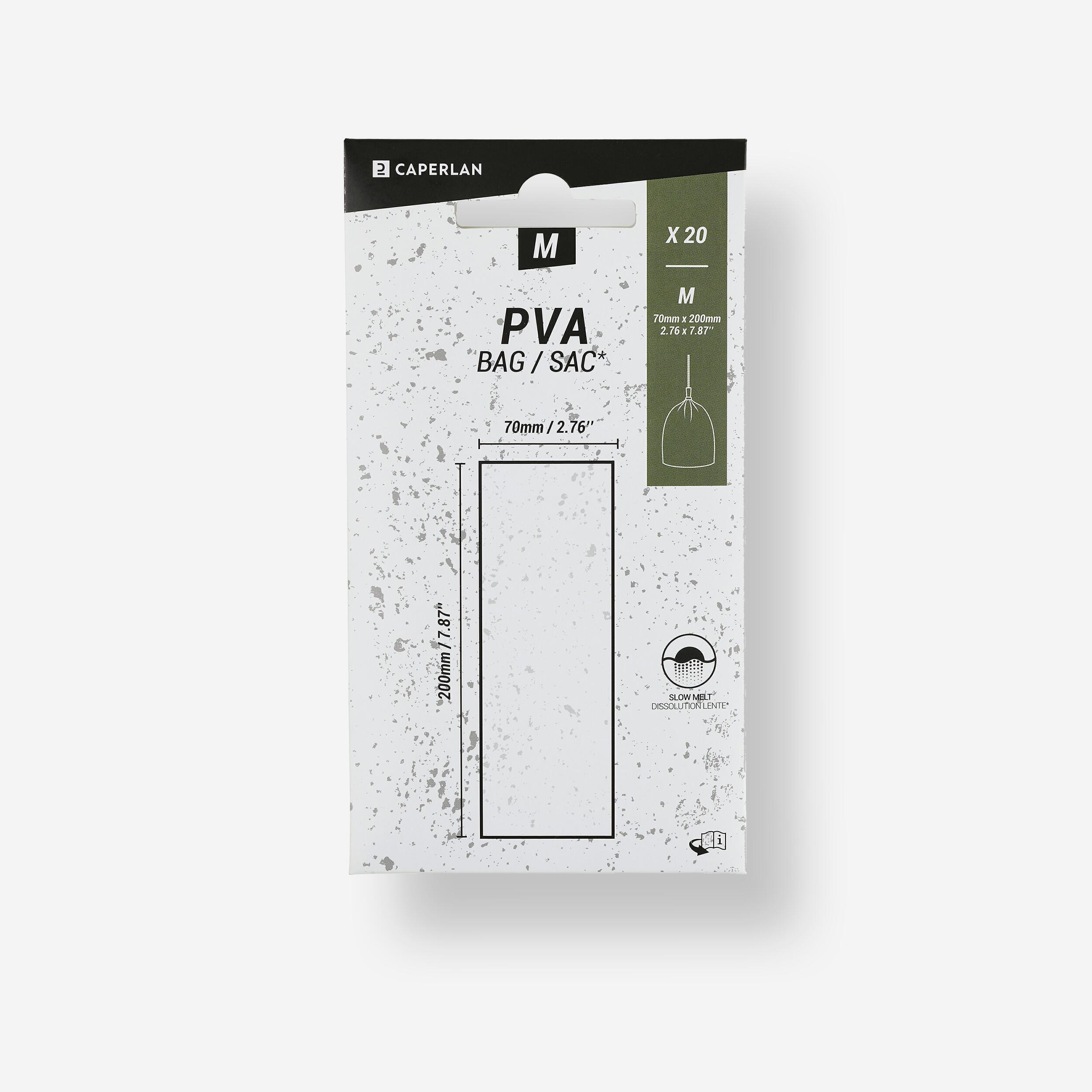 CAPERLAN PVA vrecká M (70 x 200 mm) 20x na lov kaprov biela-CAPERLAN