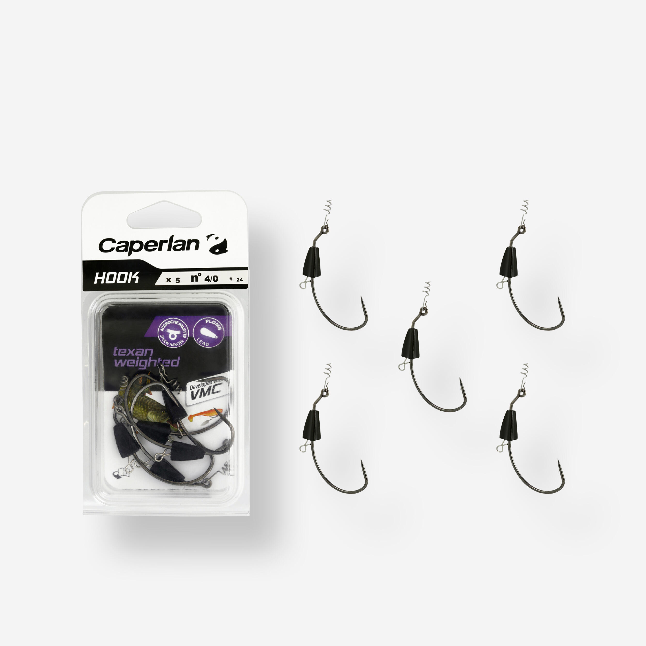 CAPERLAN Rybársky texaský háčik Hook Texan Weighted 4/0 šedá 161@4_SLASH_0-CAPERLAN