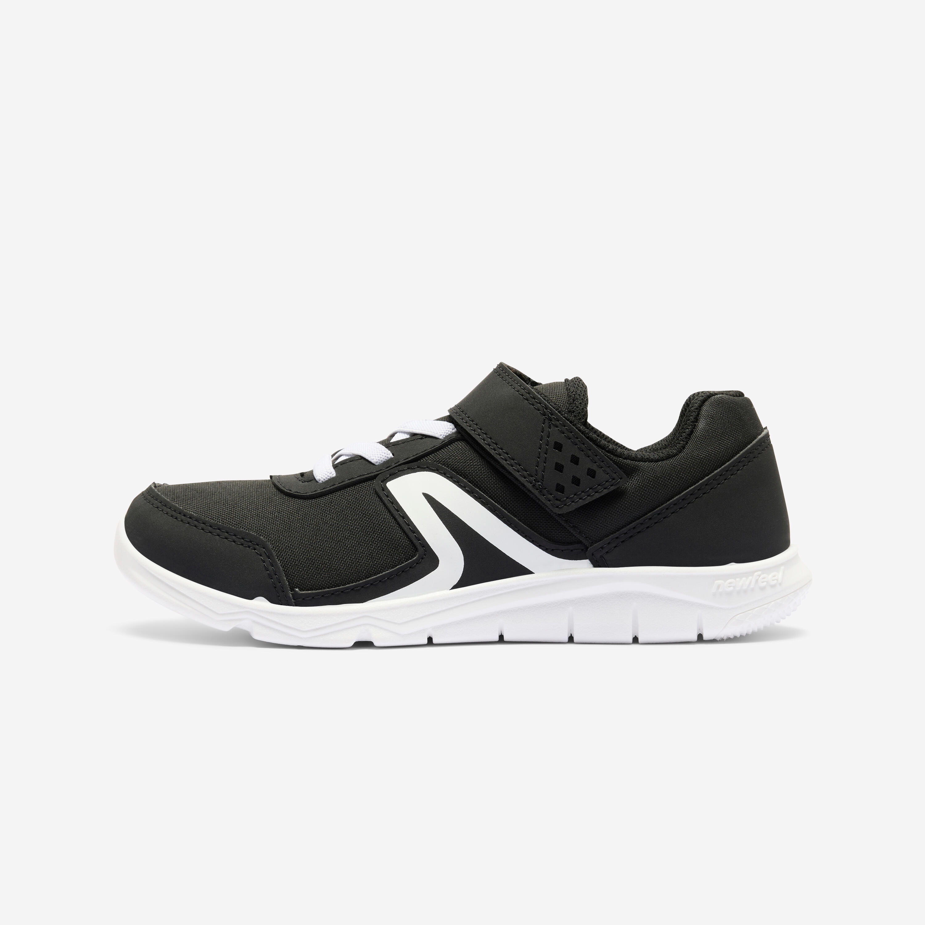 DECATHLON Detská obuv PW 100 na suchý zips čierna 274@30-DECATHLON
