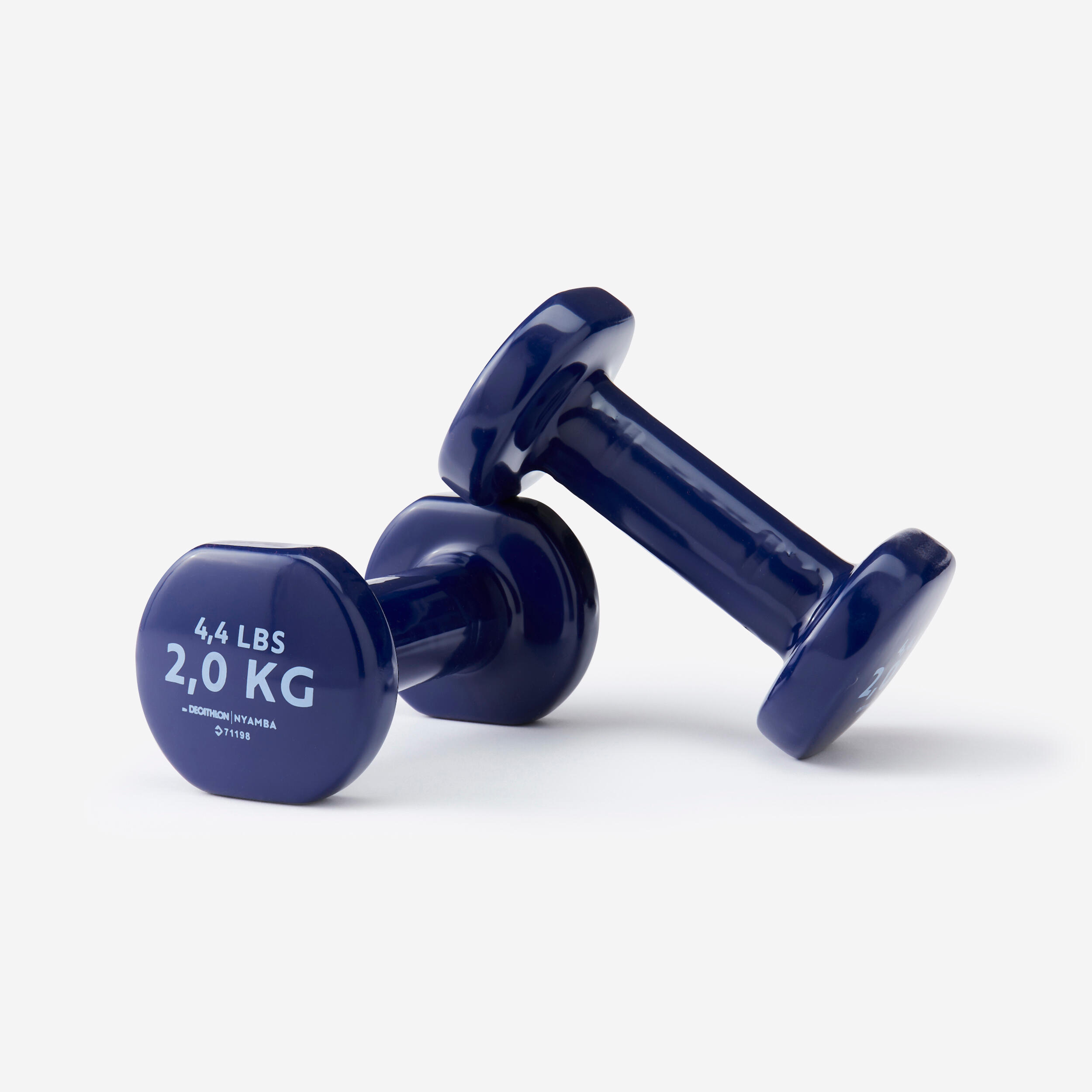 DOMYOS ČINKY NA FITNESS 2 × 2 Kg – modrá 299@2 x 2 kg-DOMYOS