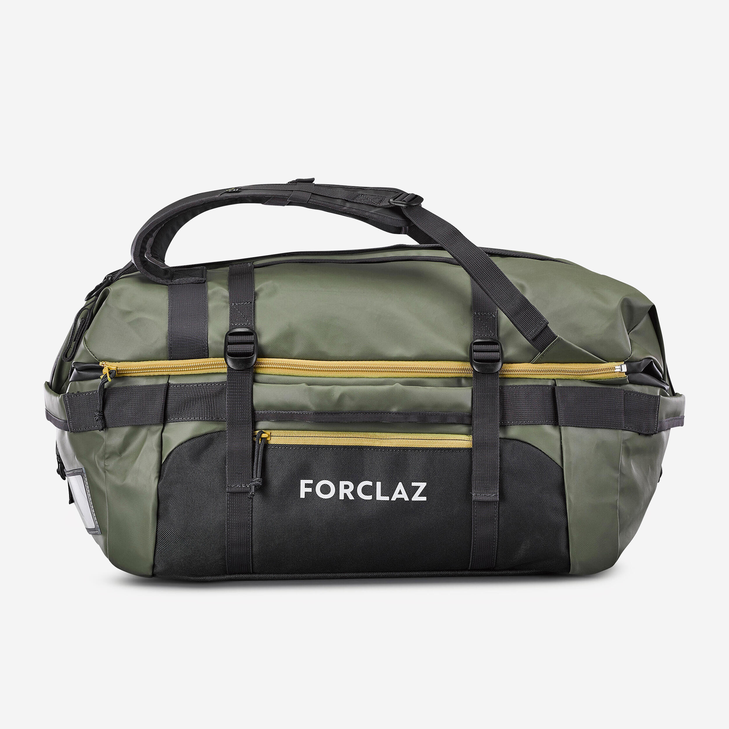 FORCLAZ Cestovná taška Duffel 500 Extend 40-60 l zelená 132@40 l-FORCLAZ