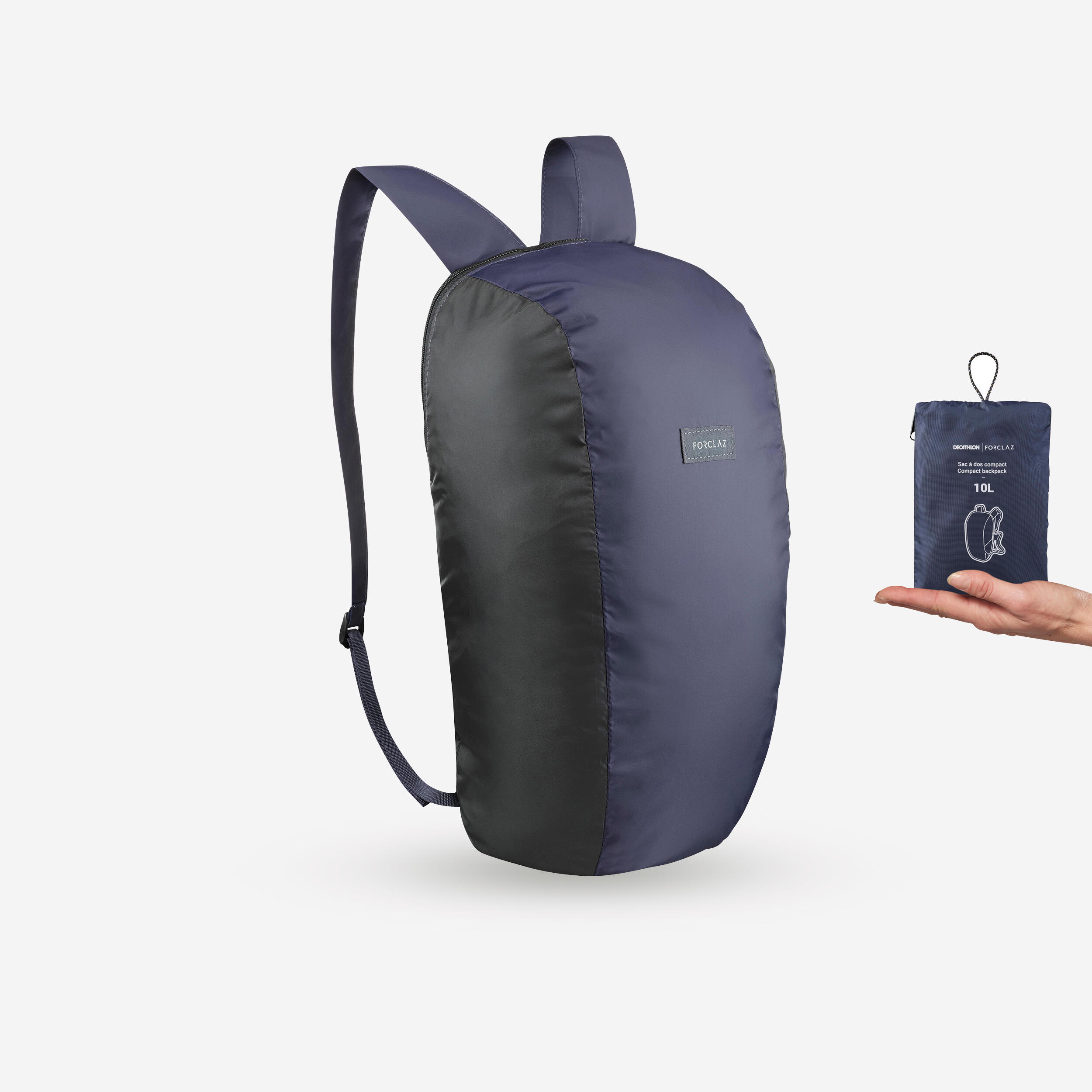 FORCLAZ Skladací batoh Travel 10 l modrá-FORCLAZ