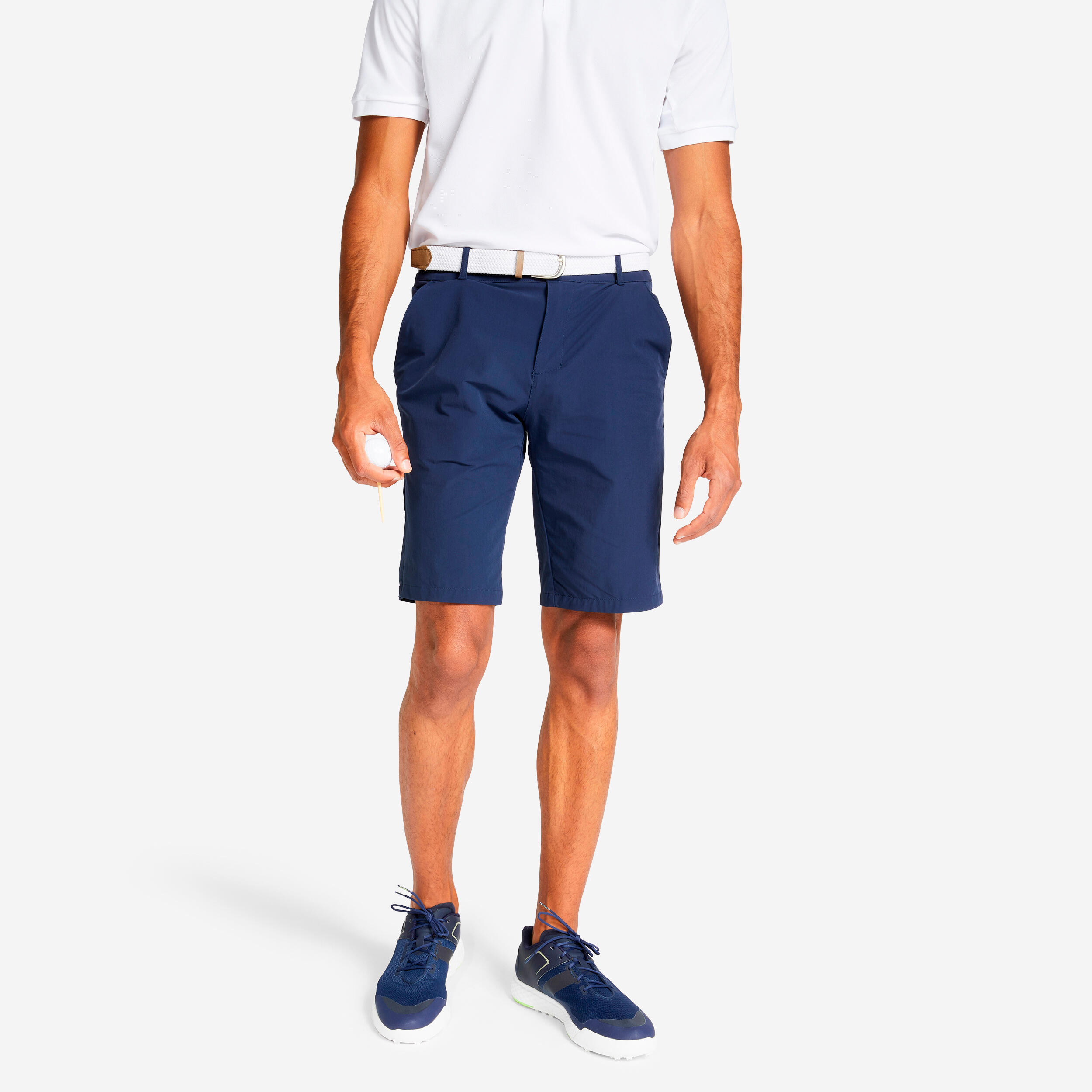 INESIS Pánske golfové šortky WW500 tmavomodré 340@XL-INESIS