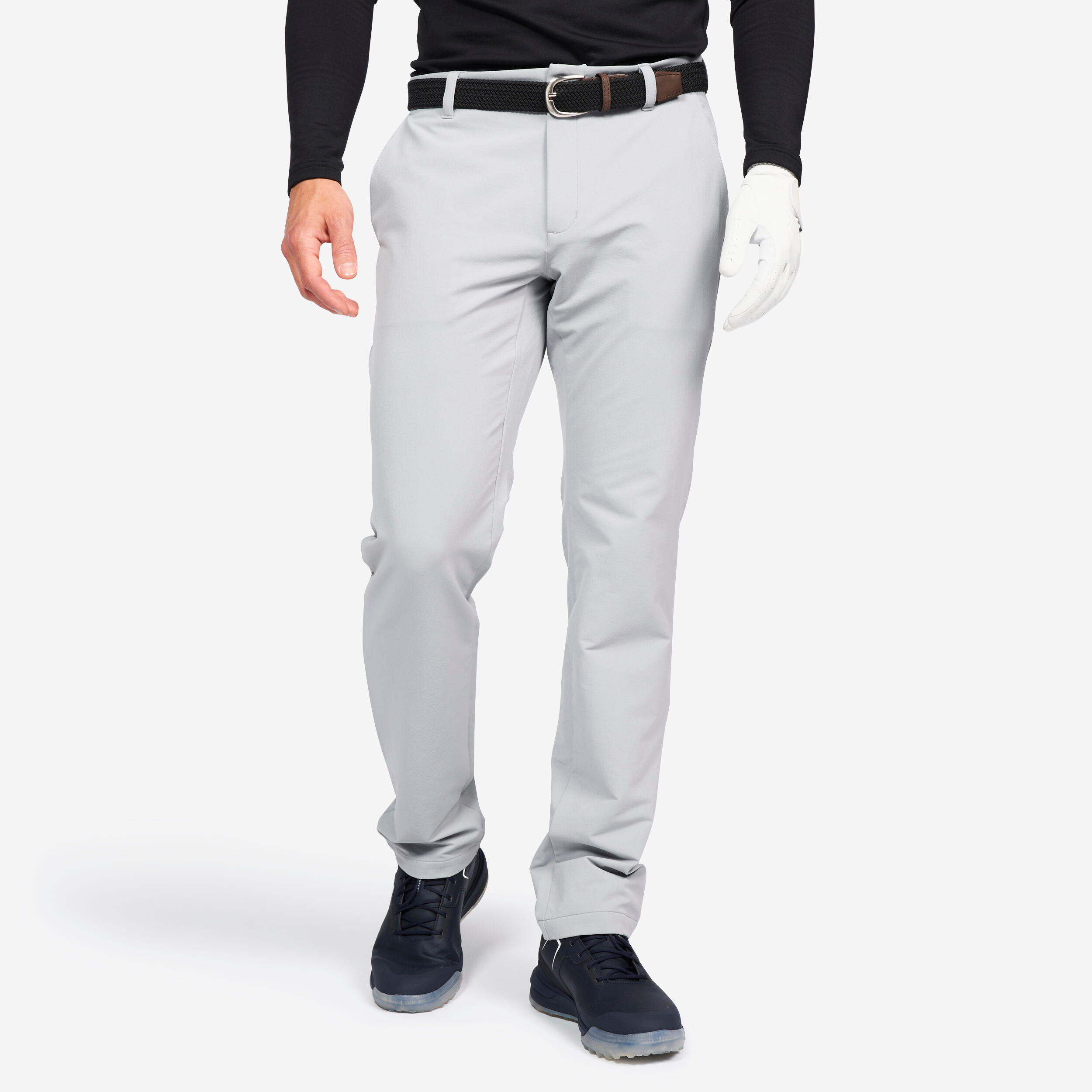 INESIS Pánske zimné golfové nohavice CW500 sivé šedá 340@XL-INESIS
