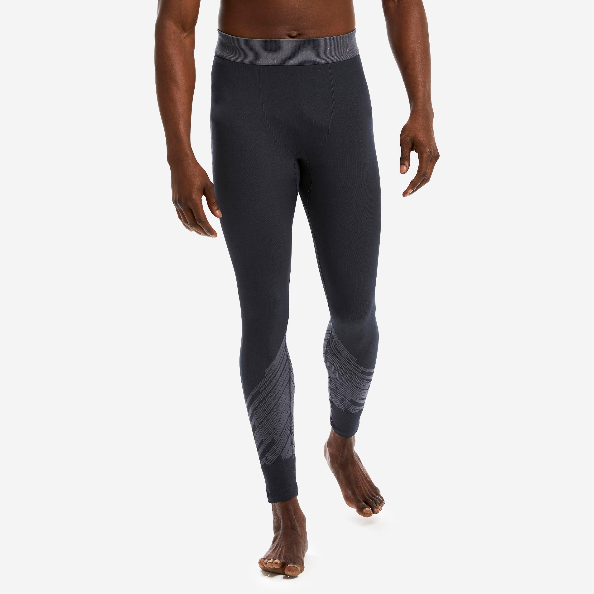 KIPSTA Legíny pre dospelých Keepwarm 900 tmavosivé šedá 340@2XL W41 L34-KIPSTA