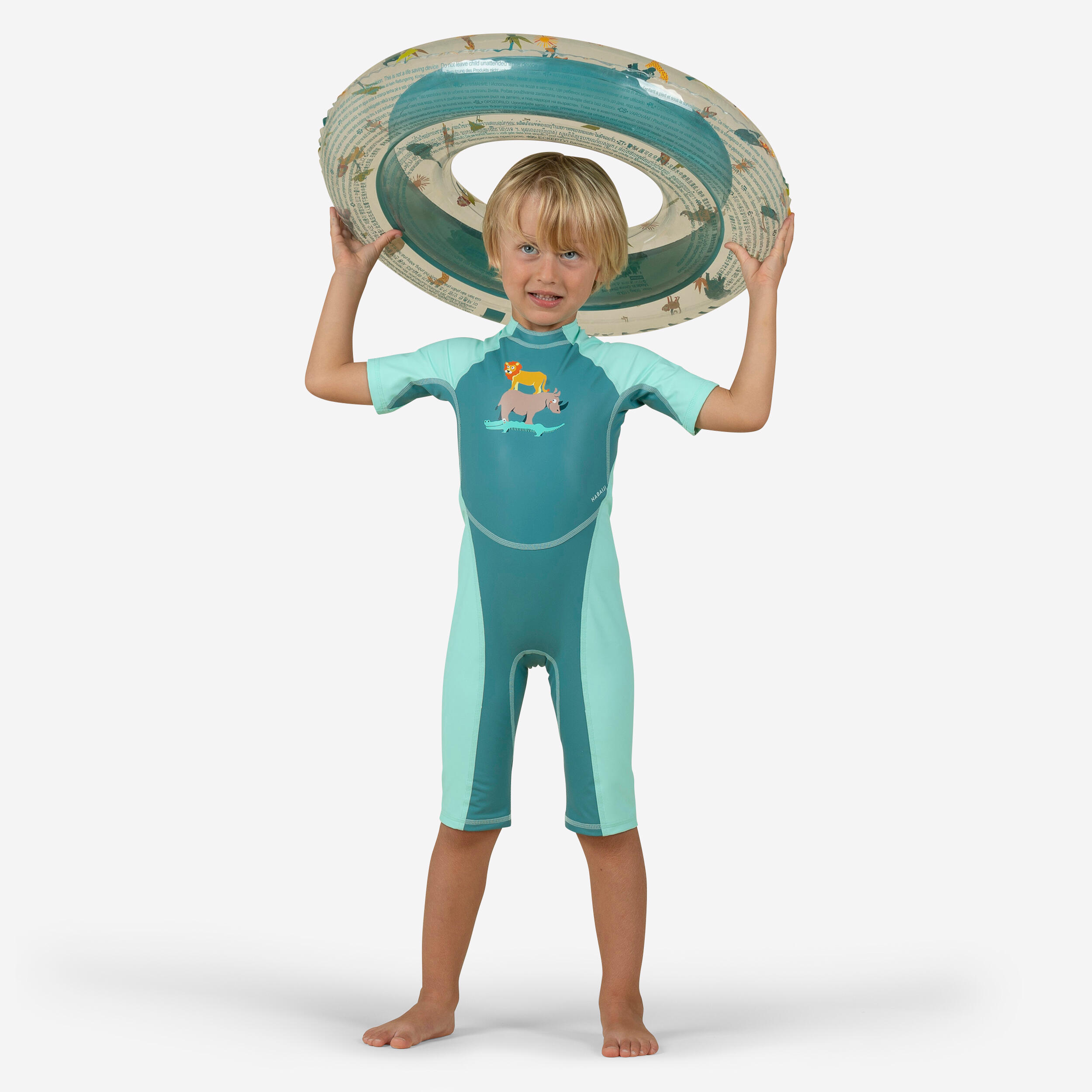 NABAIJI Detská kombinéza s ochranou proti UV Kloupi bledomodrá 280@24 m 82-88 cm-NABAIJI