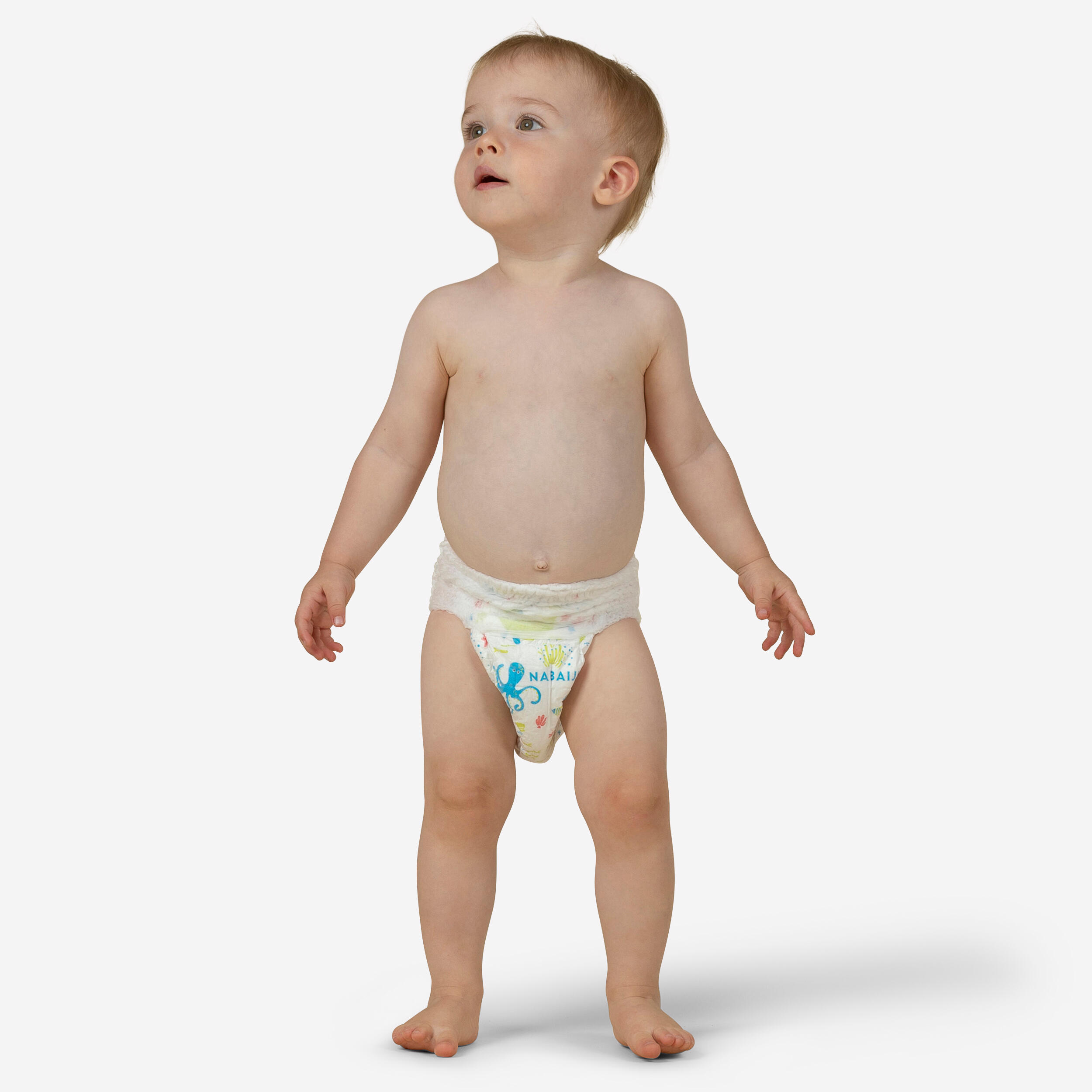 NABAIJI Jednorázové plienkové plavky 10-15 kg biela-NABAIJI