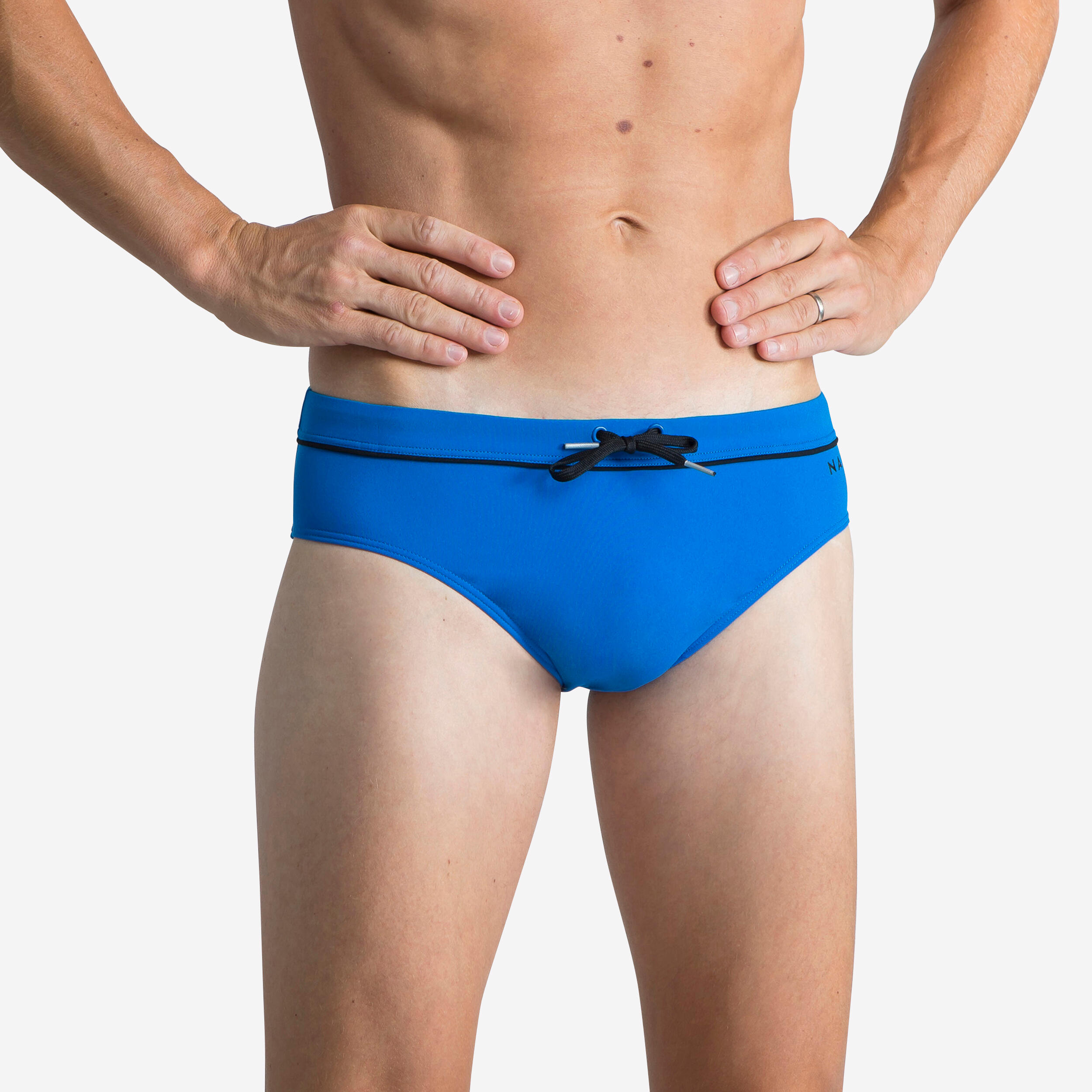 NABAIJI Pánske slipové plavky Pep 100 modro-čierne modrá 340@XL-2XL-NABAIJI