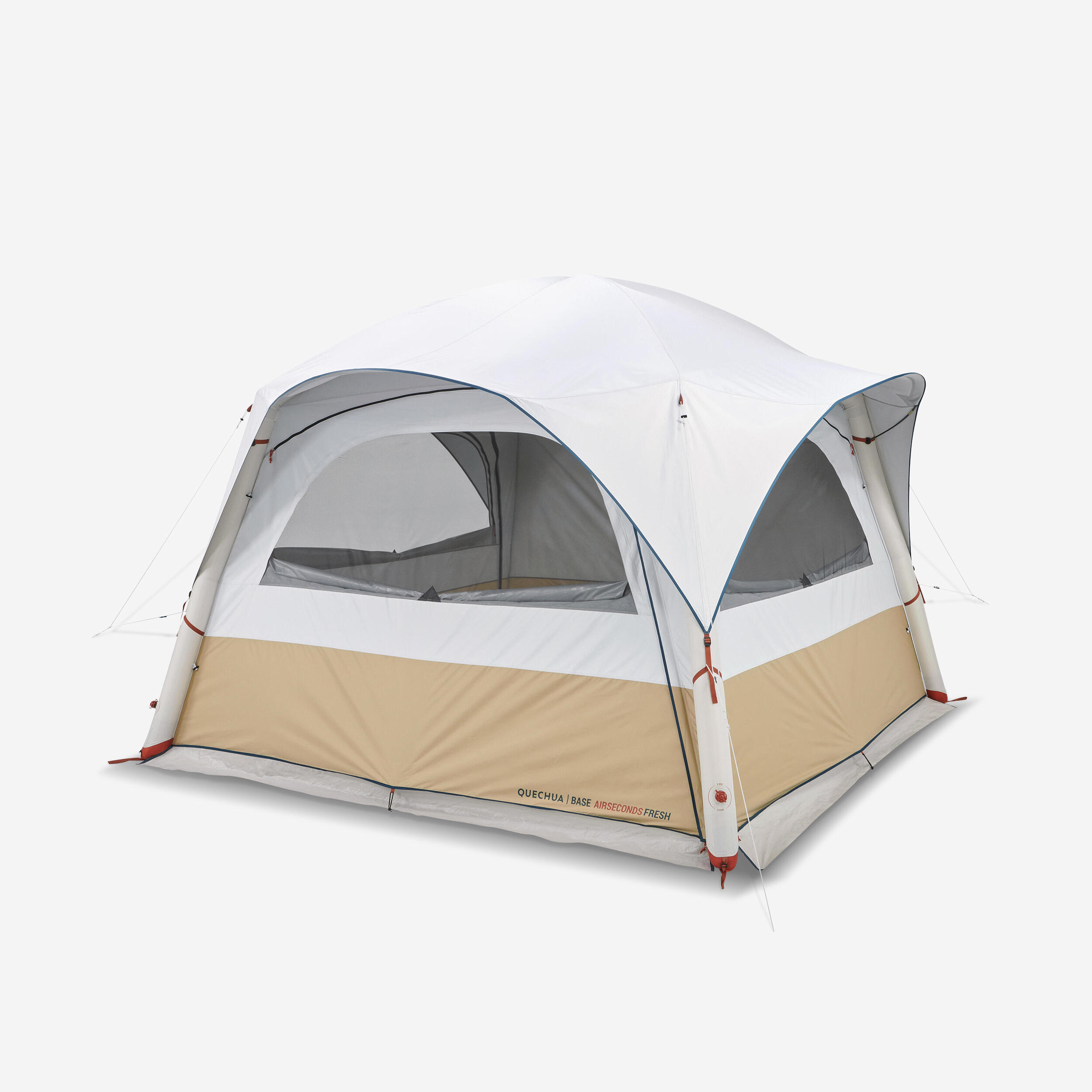 QUECHUA Nafukovacia kempingová predsieň Base Air Seconds Fresh pre 8 osôb šedá-QUECHUA