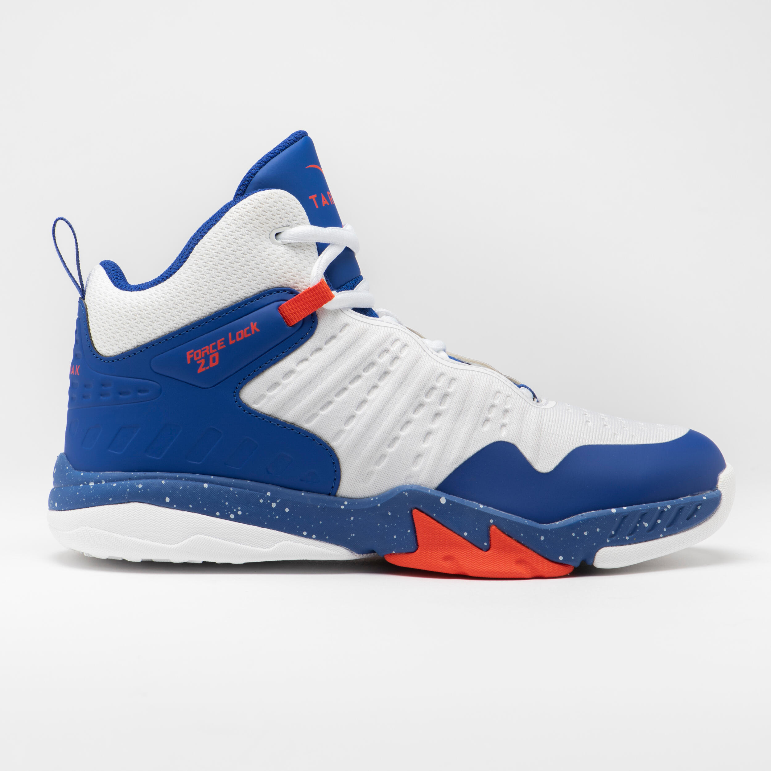 TARMAK Basketbalová obuv SS500H pre pokročilých unisex bielo-modro-červená biela 274@34-TARMAK