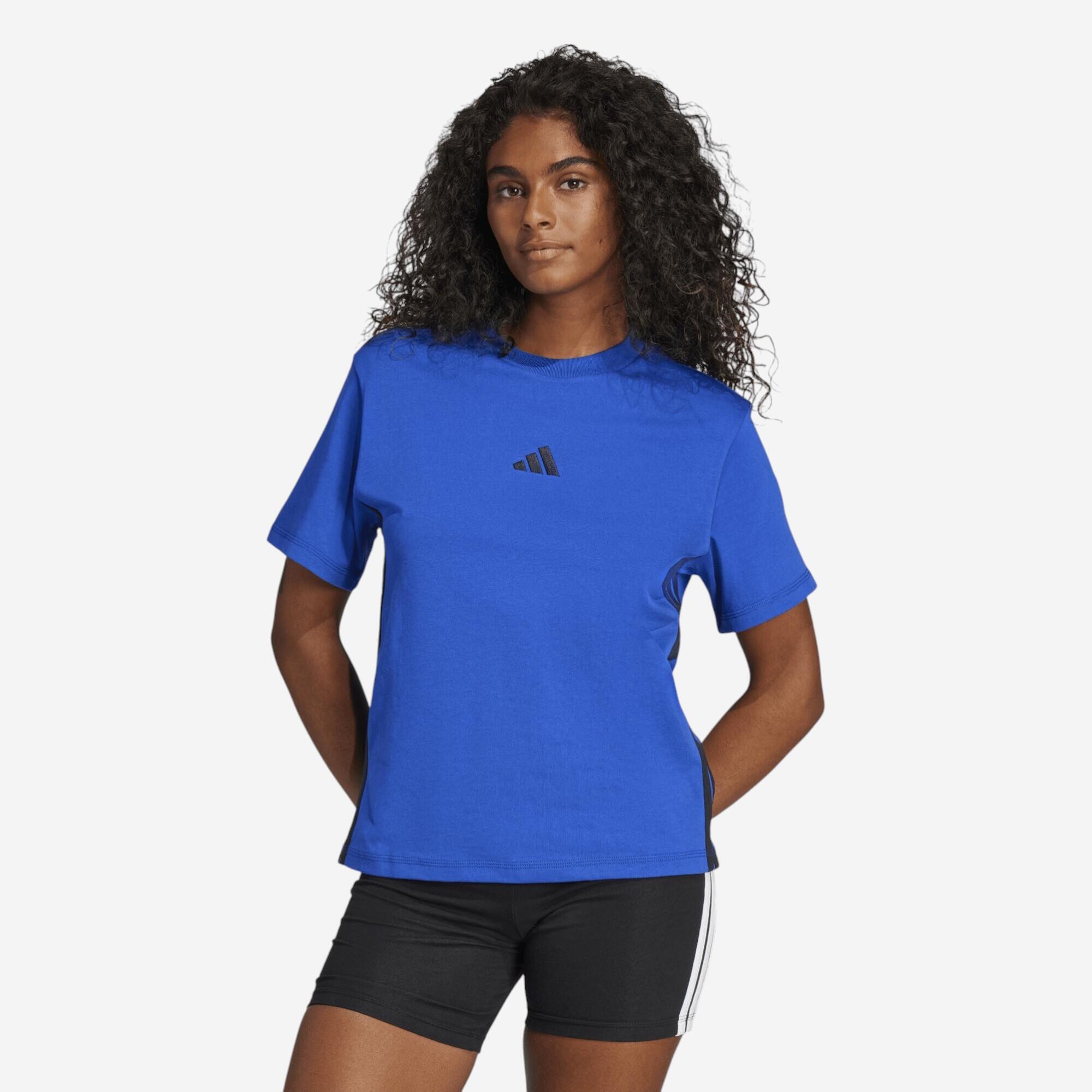 ADIDAS 3S dámske fitness tričko modré 1387@S-ADIDAS