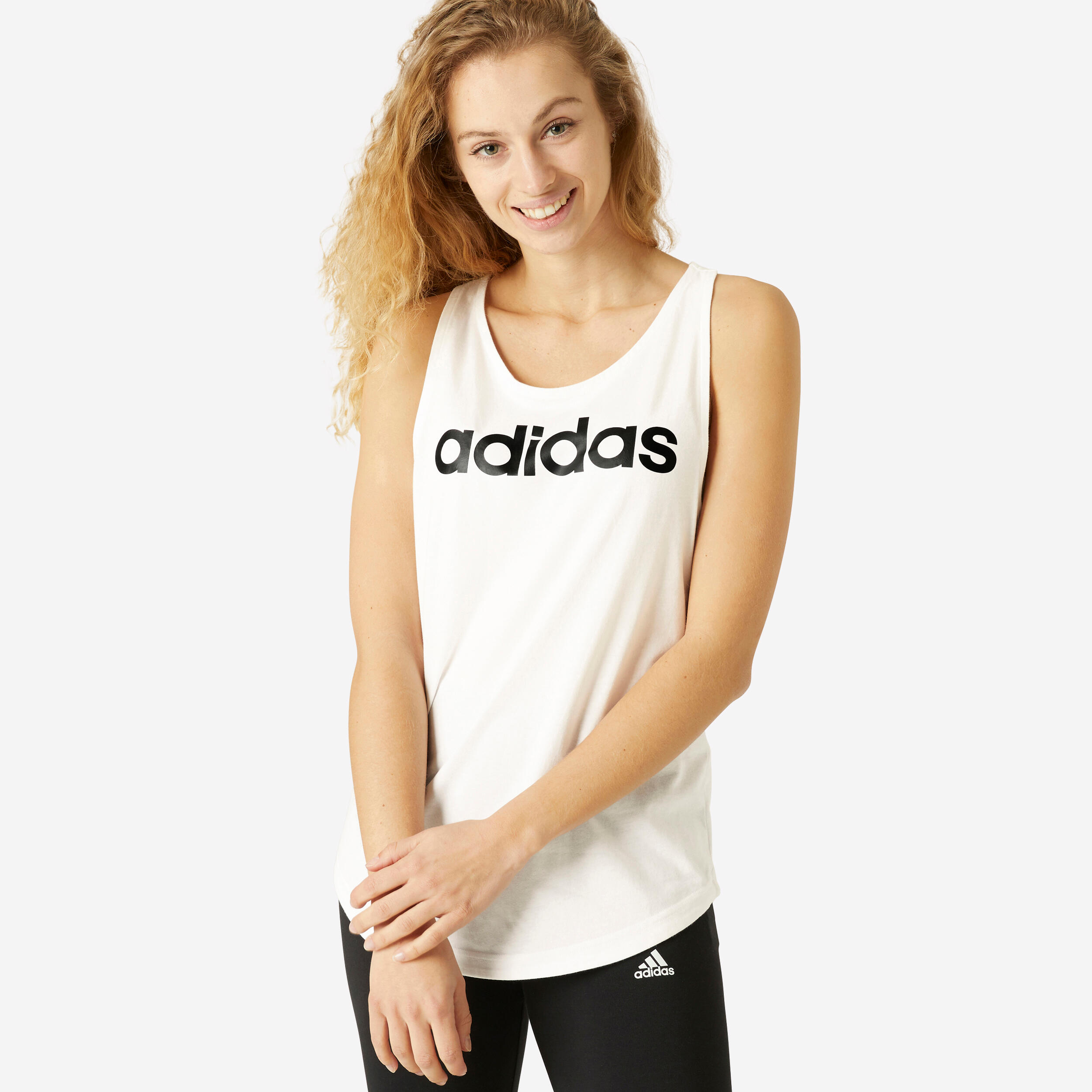 ADIDAS Dámske tielko na fitnes biele 875@L-ADIDAS