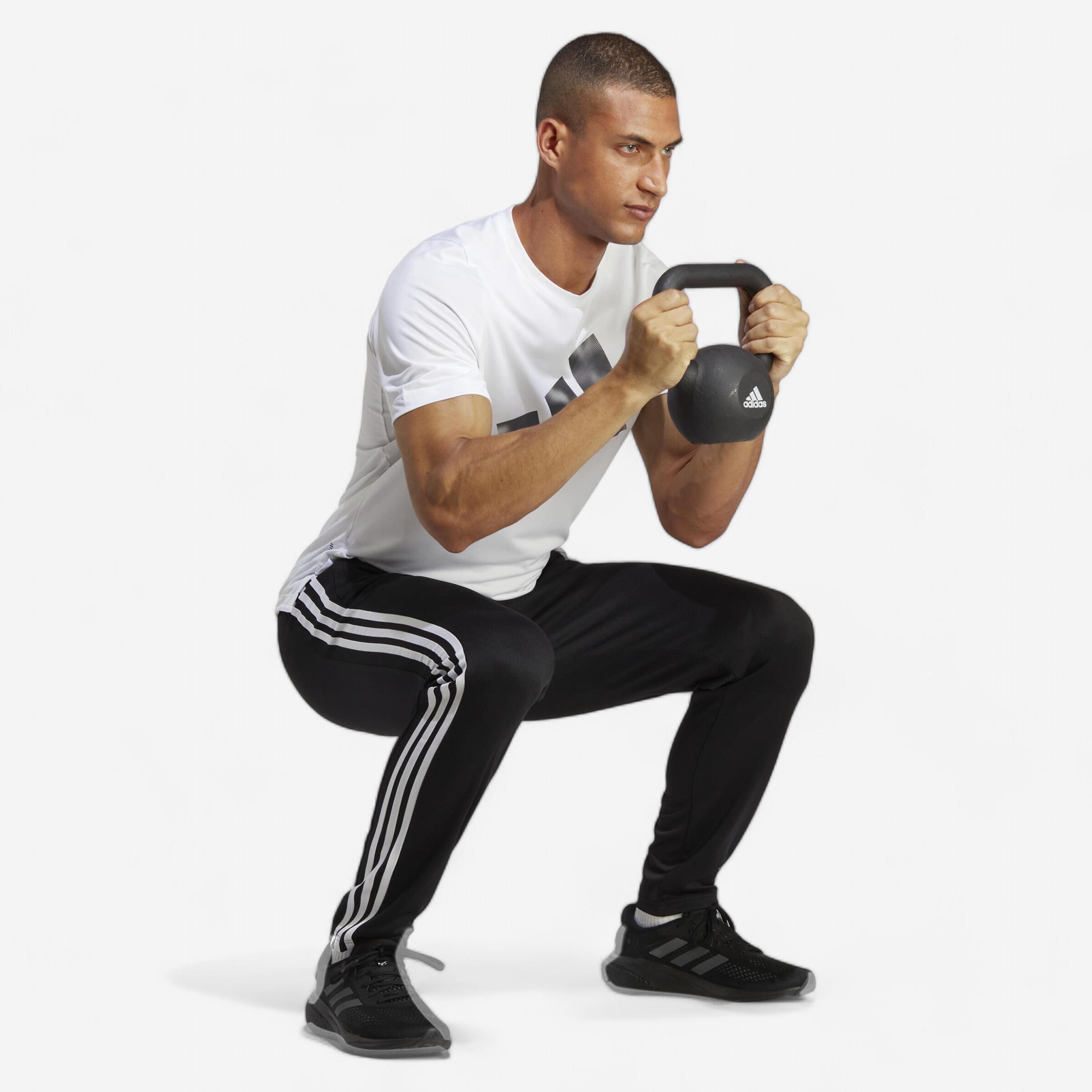ADIDAS Pánske nohavice na fitnes čierne 340@L-ADIDAS