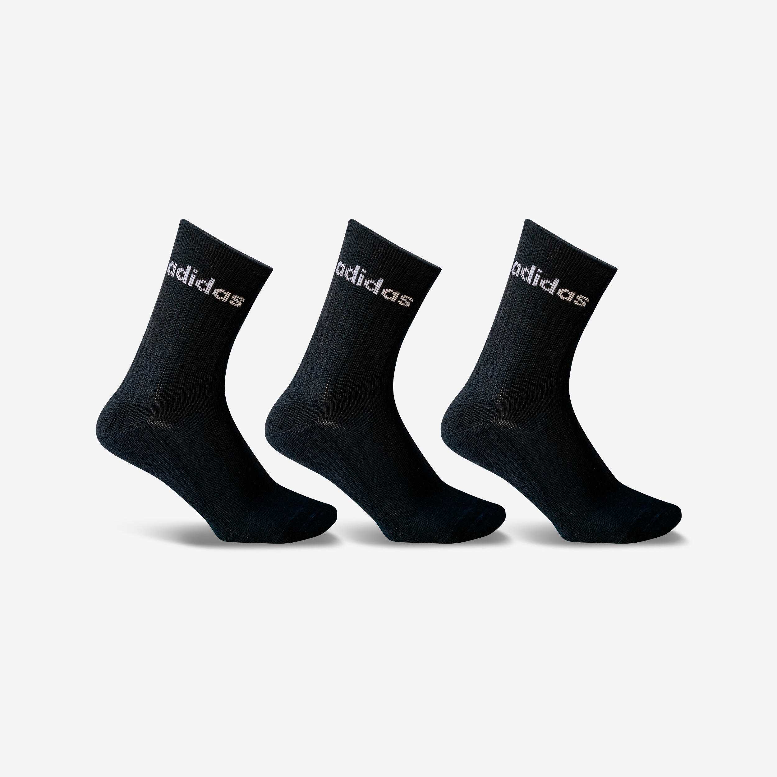 ADIDAS Športové ponožky vysoké 3 páry čierne 272@40-42-ADIDAS
