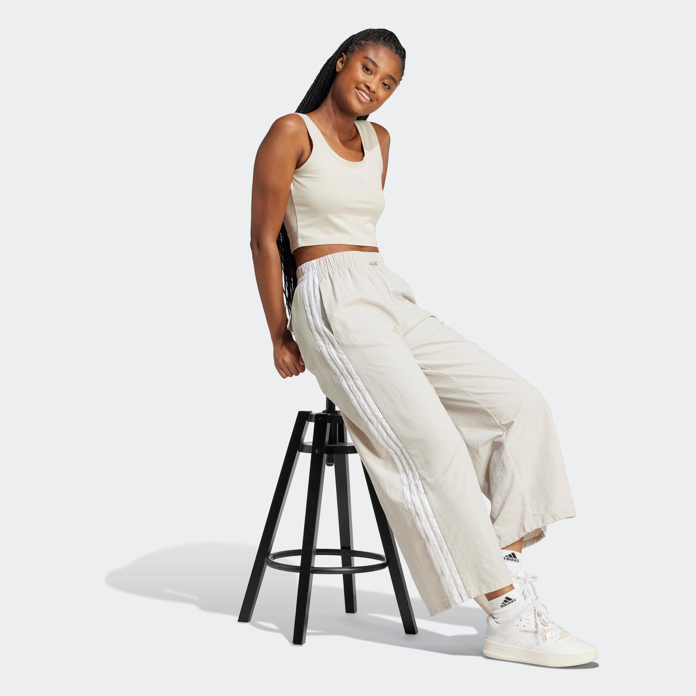 ADIDAS dámske nohavice sivé šedá 343@M-ADIDAS