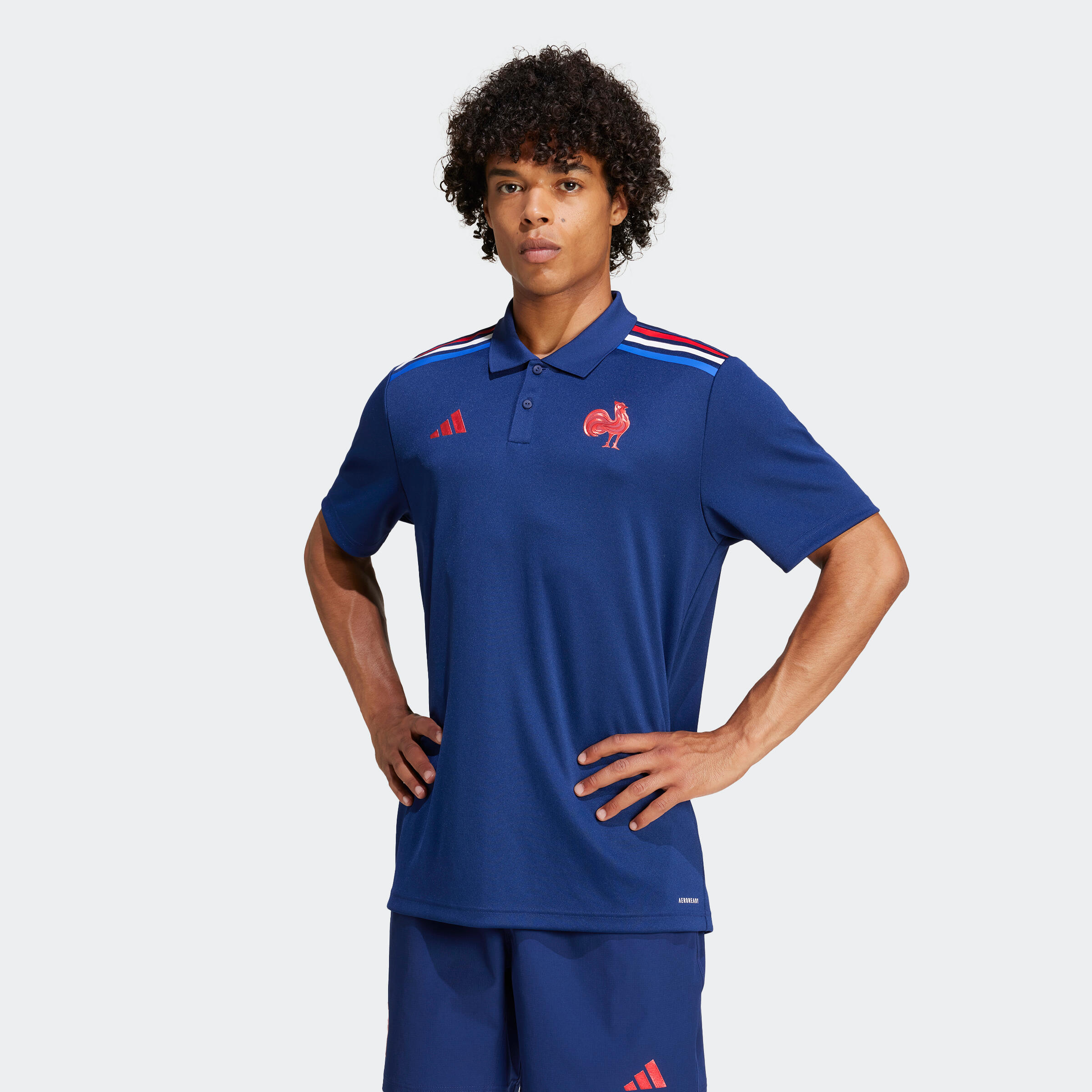 ADIDAS ragbyové polo tričko tmavomodré 349@S-ADIDAS