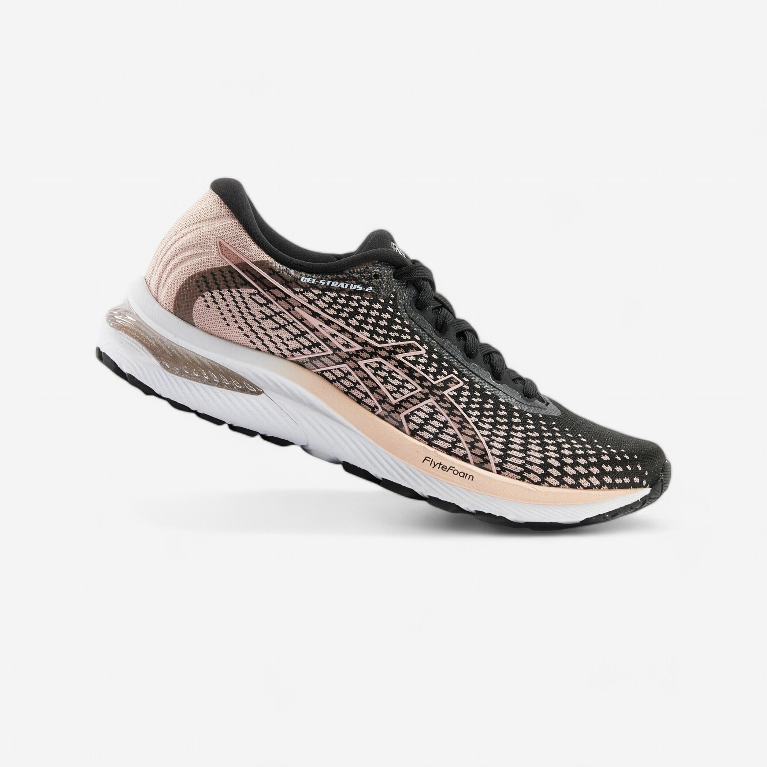 ASICS Dámska bežecká obuv Gel Stratus Knit 2 čierno-ružová 1084@37-ASICS