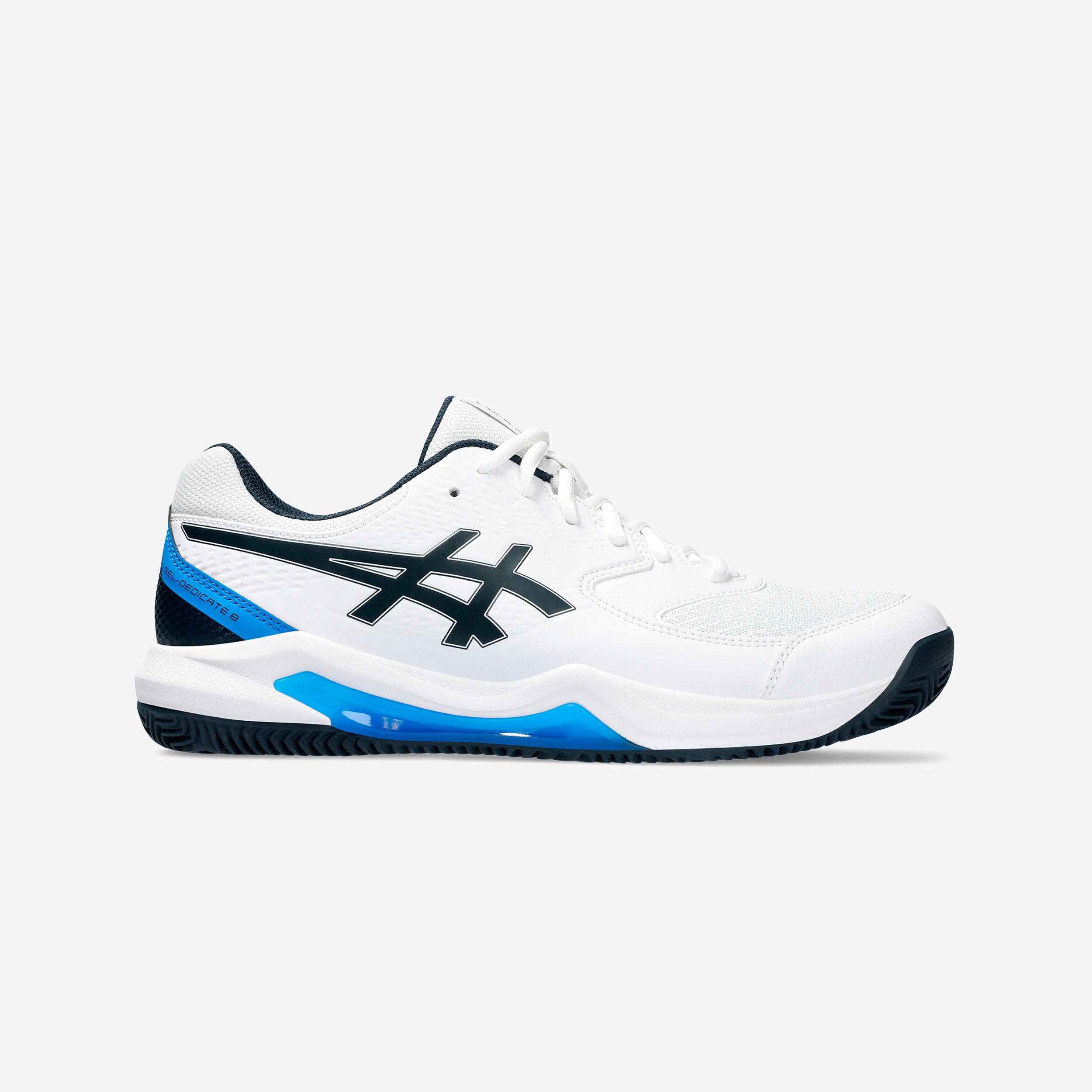 ASICS Pánska tenisová obuv Gel Dedicate 8 na antuku bielo-modrá 1087@43