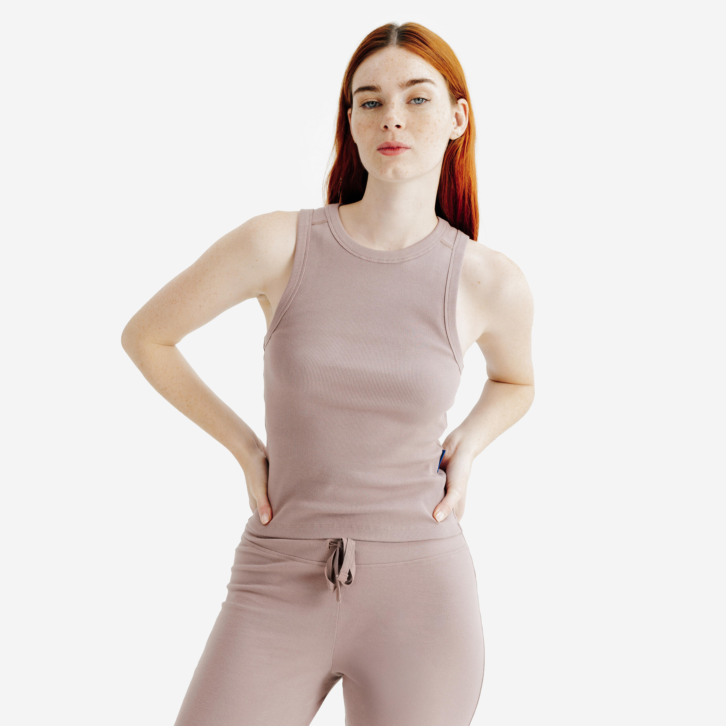 DECATHLON Dámske tielko Elementals hnedé hnedá 1387@XL-DECATHLON