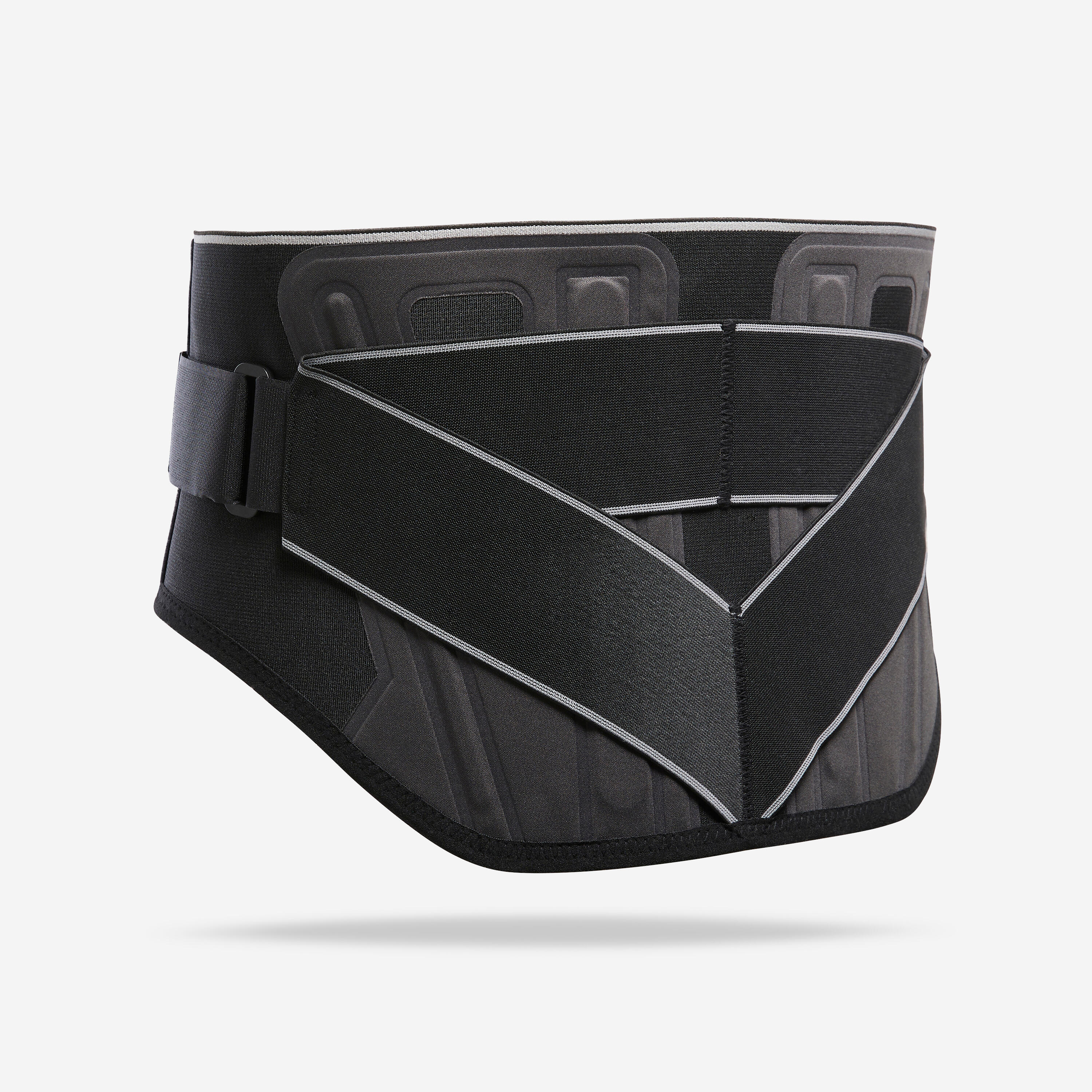 DECATHLON Spevňujúci bedrový pás s nastaviteľnými popruhmi úroveň 4 čierna 120@1-DECATHLON