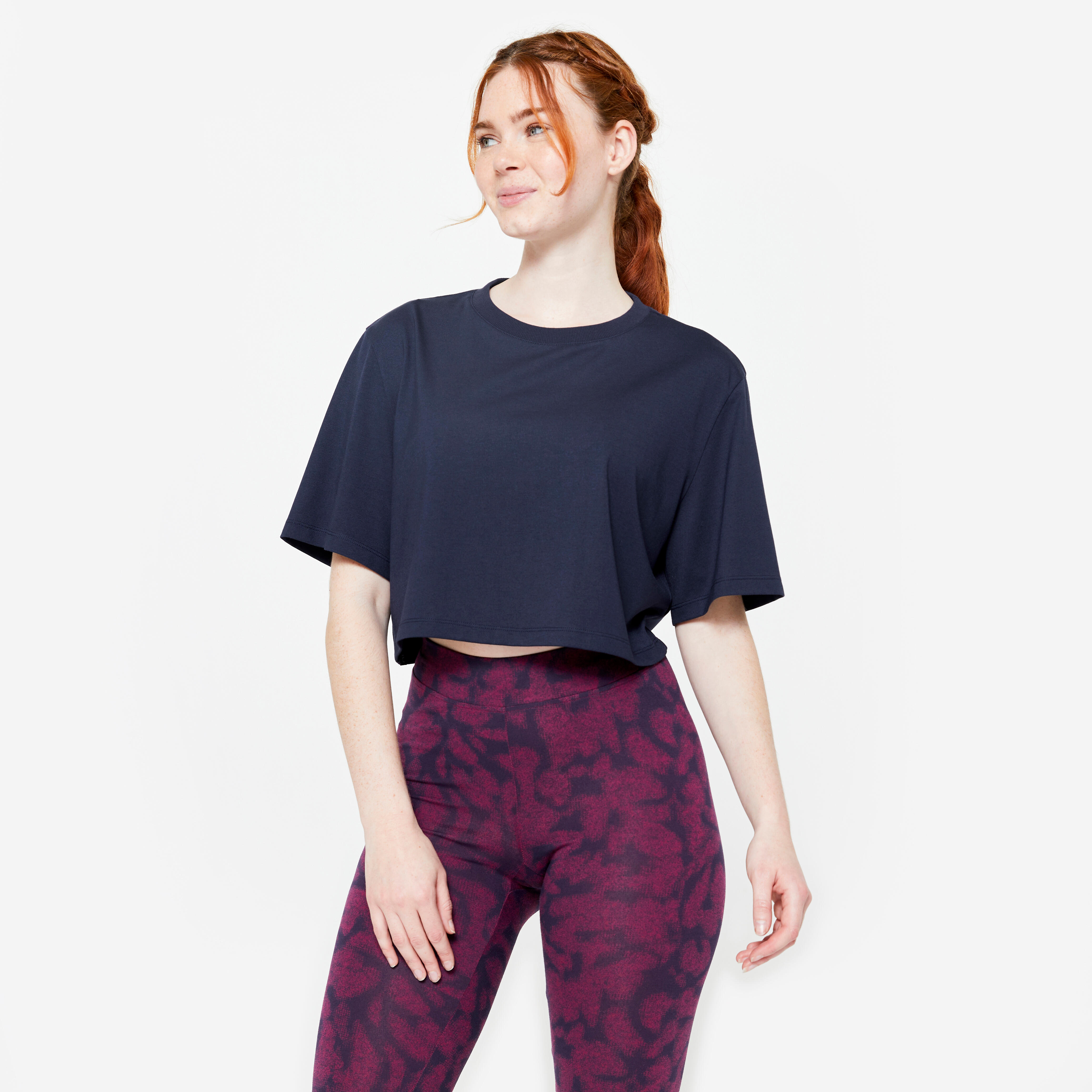 DOMYOS Dámske crop top tričko