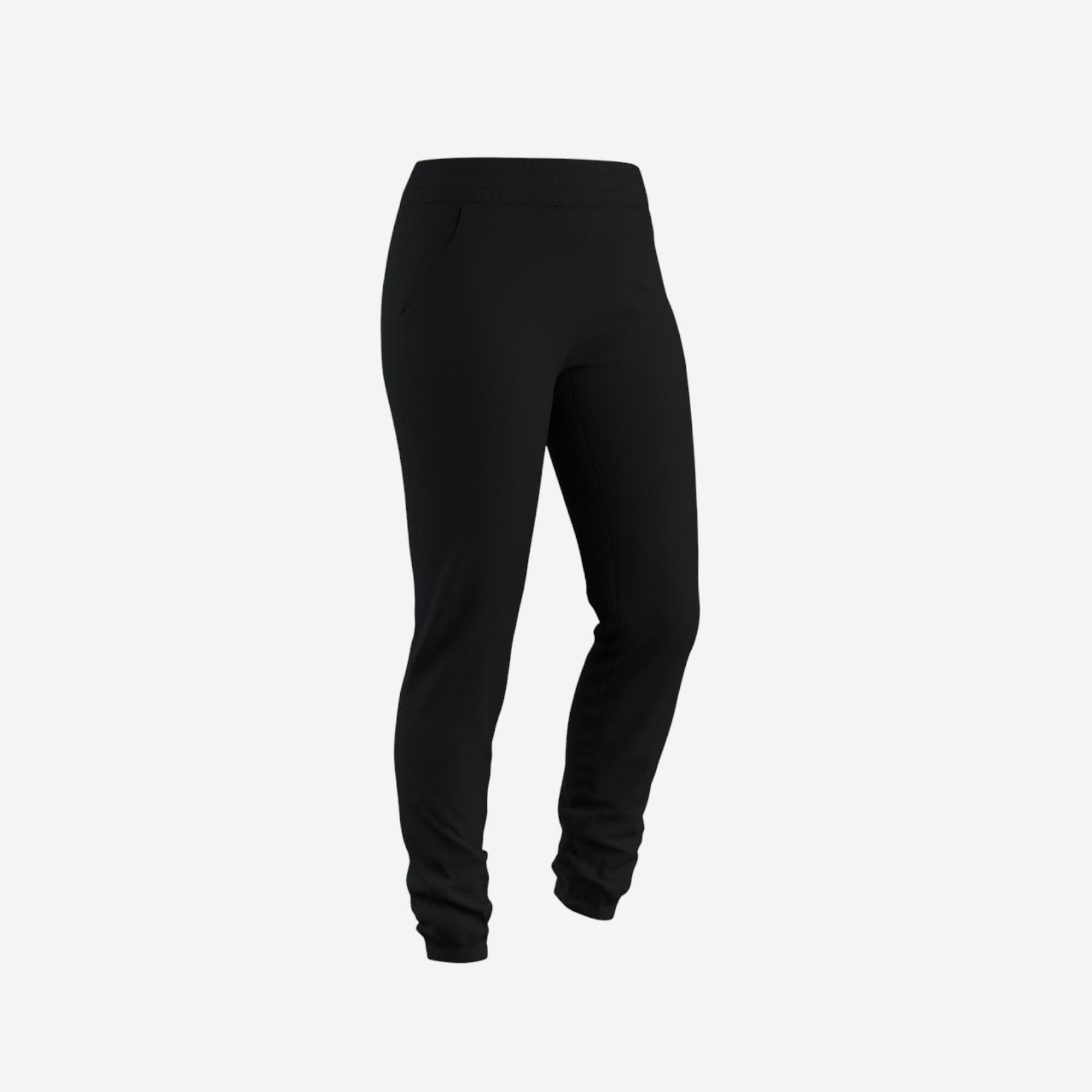 DOMYOS Dámske nohavice 500 Slim na cvičenie čierne 343@2XL W38 L31-DOMYOS