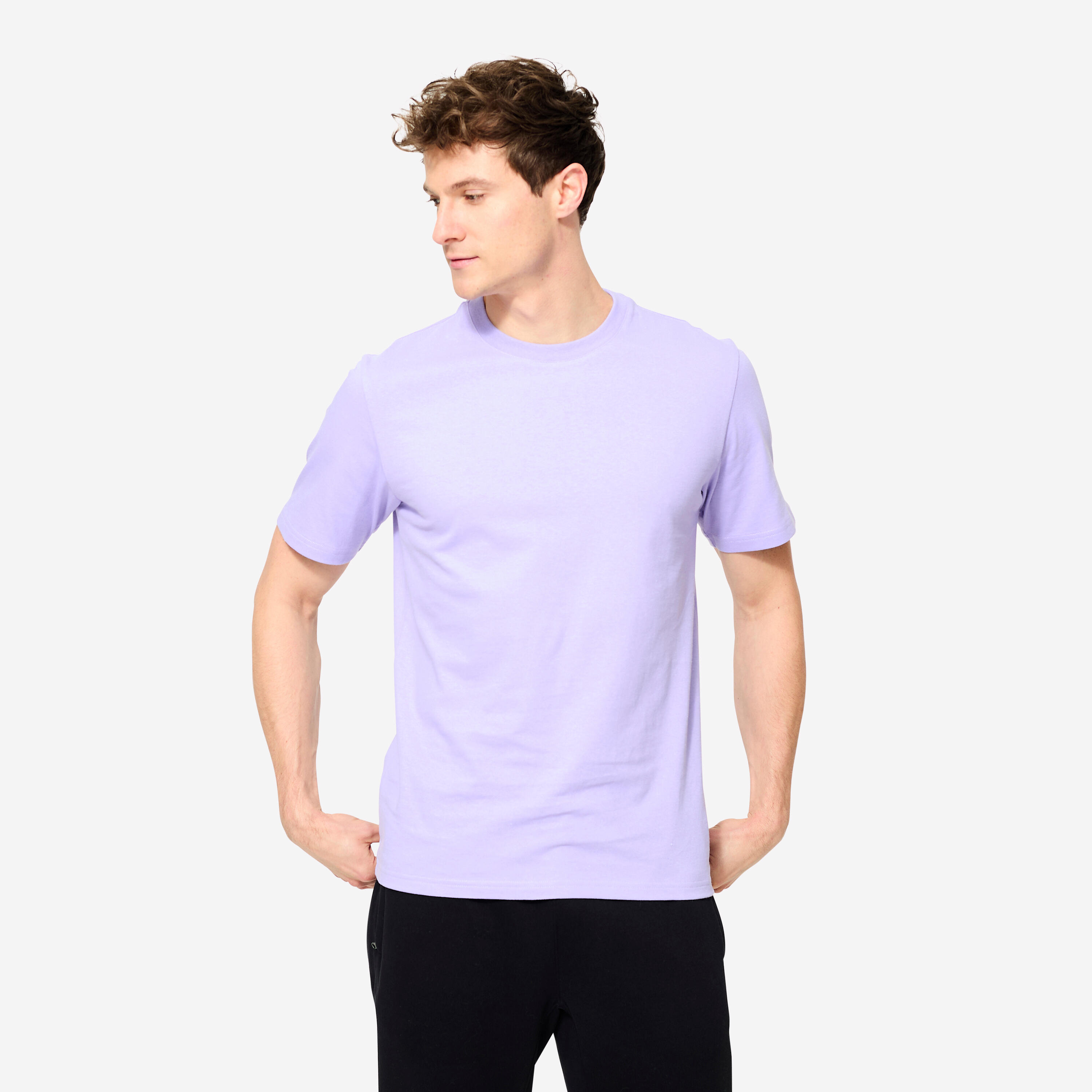 DOMYOS Pánske tričko regular fialové fialová 349@4XL-DOMYOS