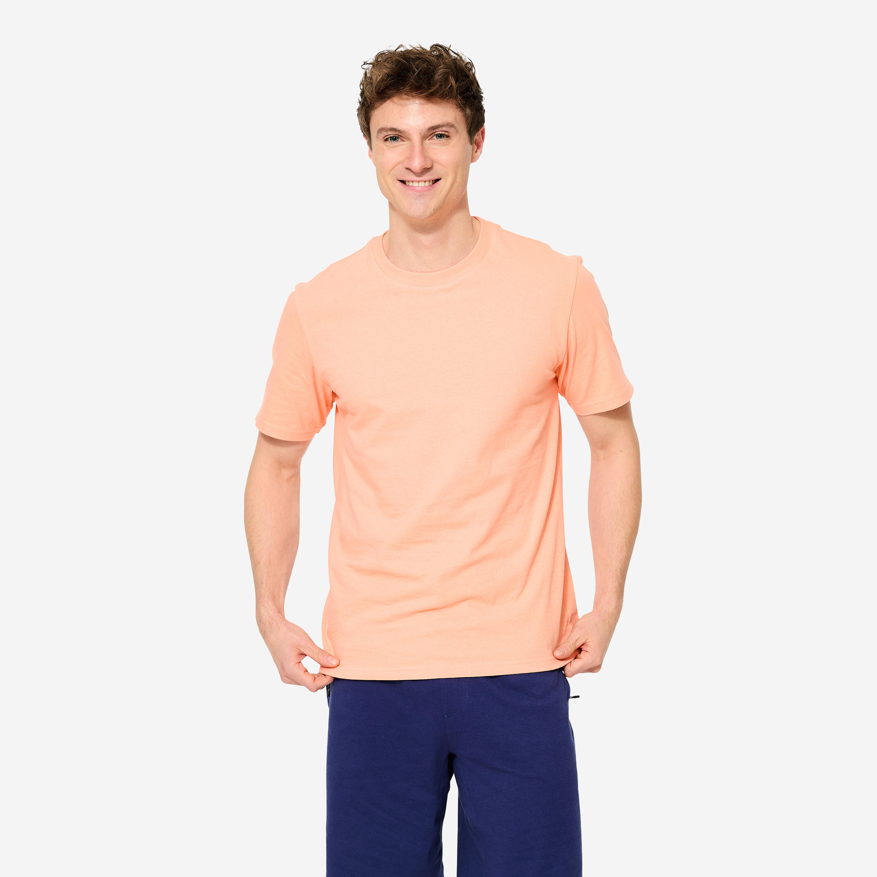 DOMYOS Pánske tričko regular oranžové oranžová 349@3XL-DOMYOS