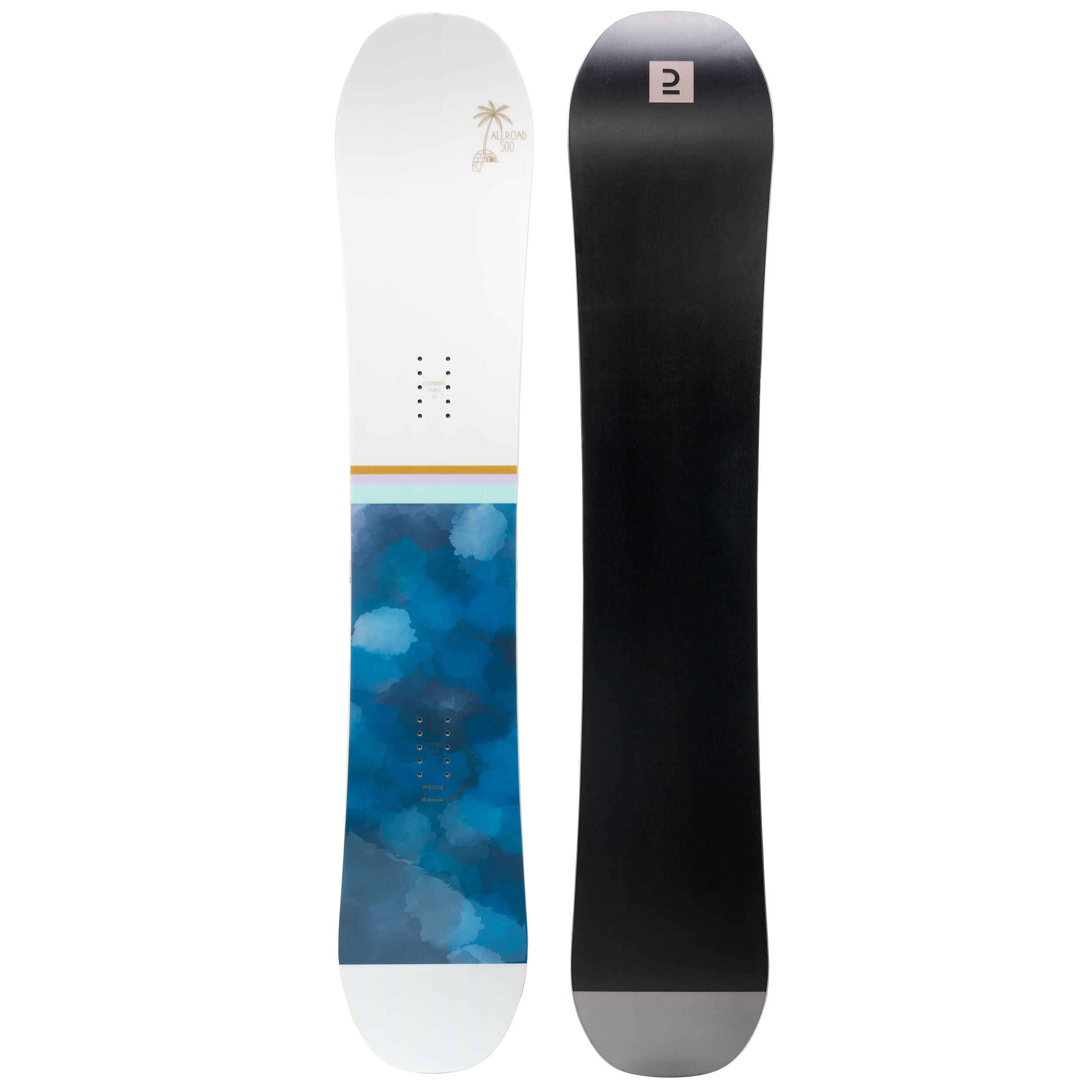DREAMSCAPE Dámsky snowboard AllRoad 500 na zjazdovku aj freeride bielo-modrý biela 296@152 cm-DREAMSCAPE
