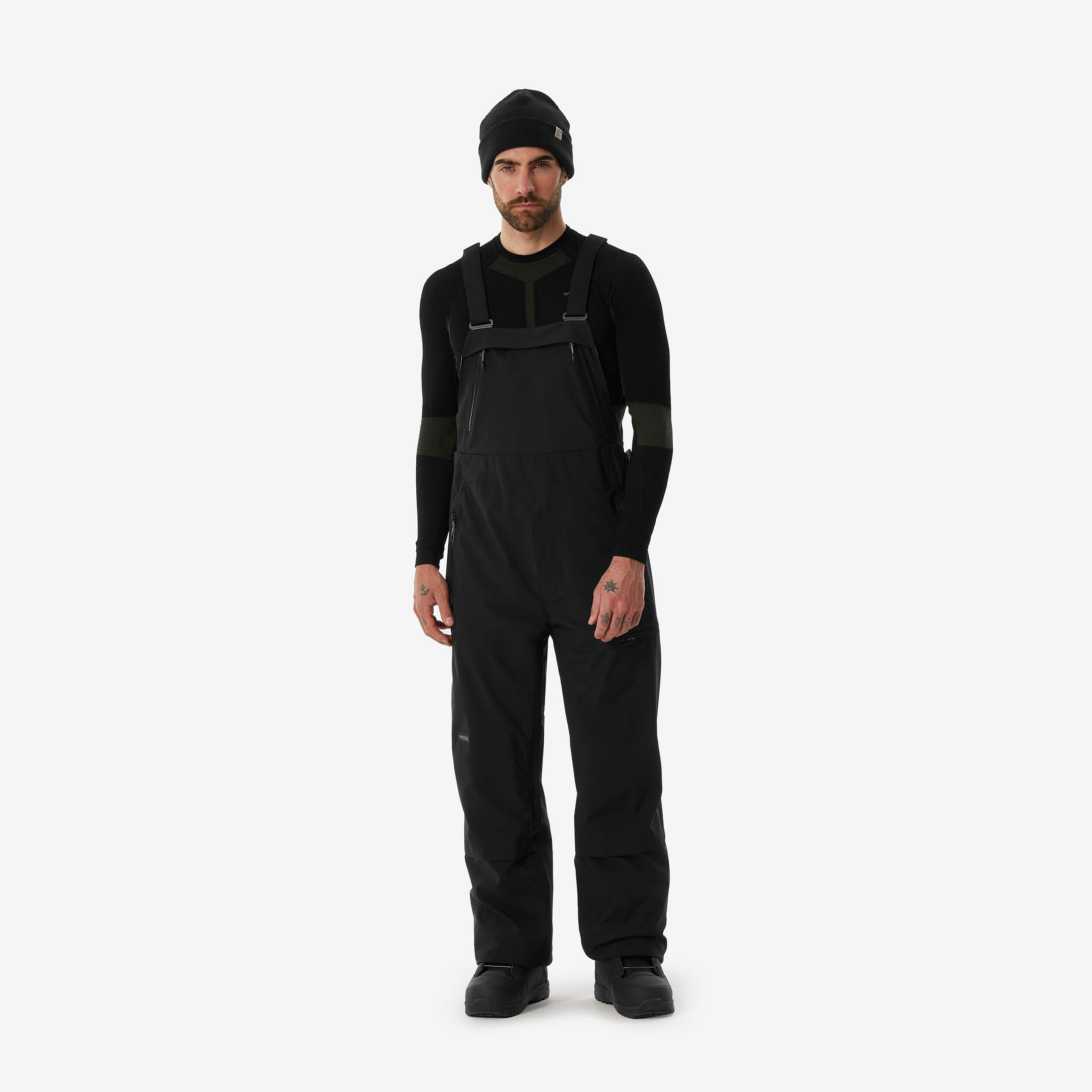 DREAMSCAPE Pánske praktické nepremokavé nohavice SNB BIB 900 na snowboard čierne 340@2XL-DREAMSCAPE