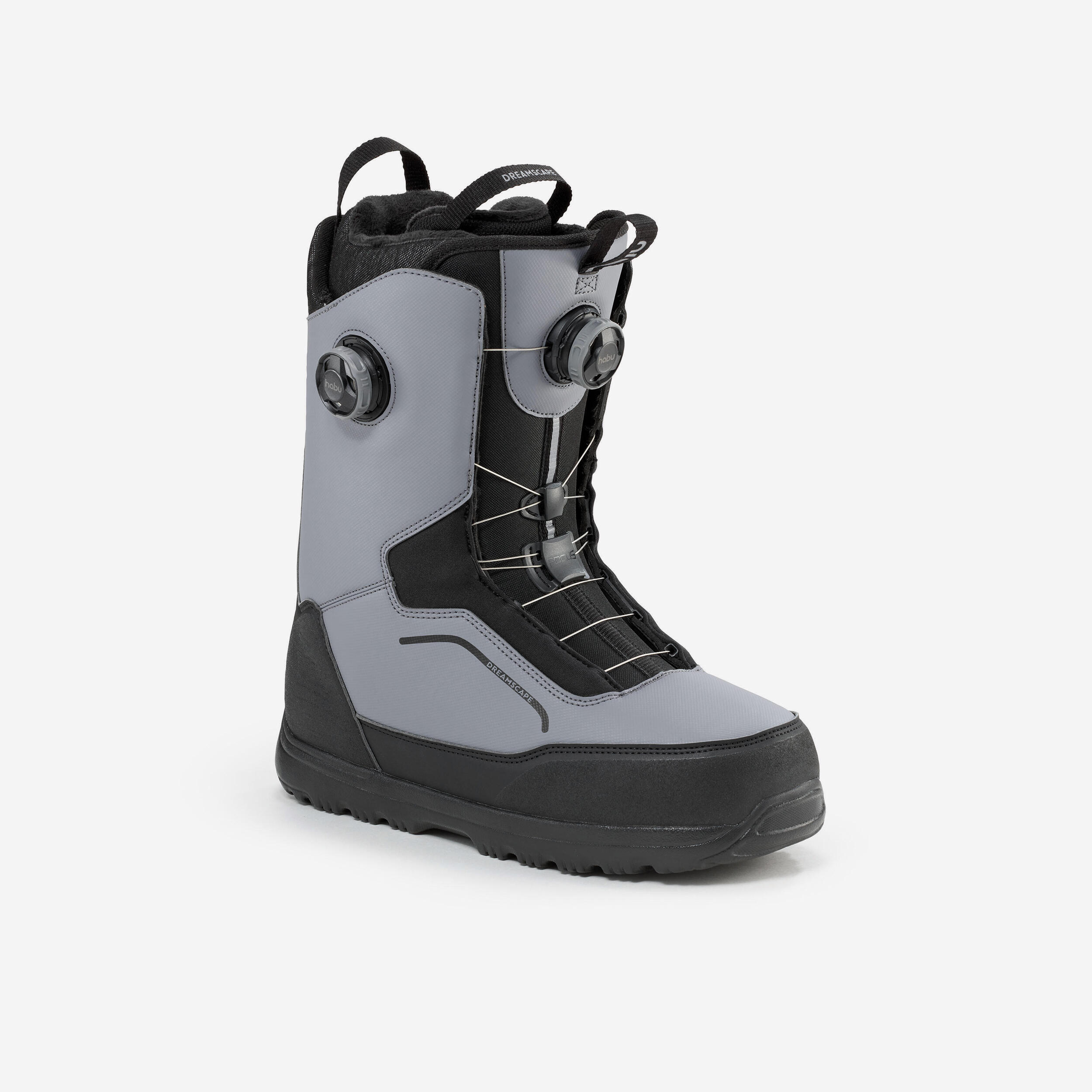 DREAMSCAPE Snowboardová obuv Allroad 900 s dvojitým kolieskom a pevným flexom sivá šedá @37-DREAMSCAPE