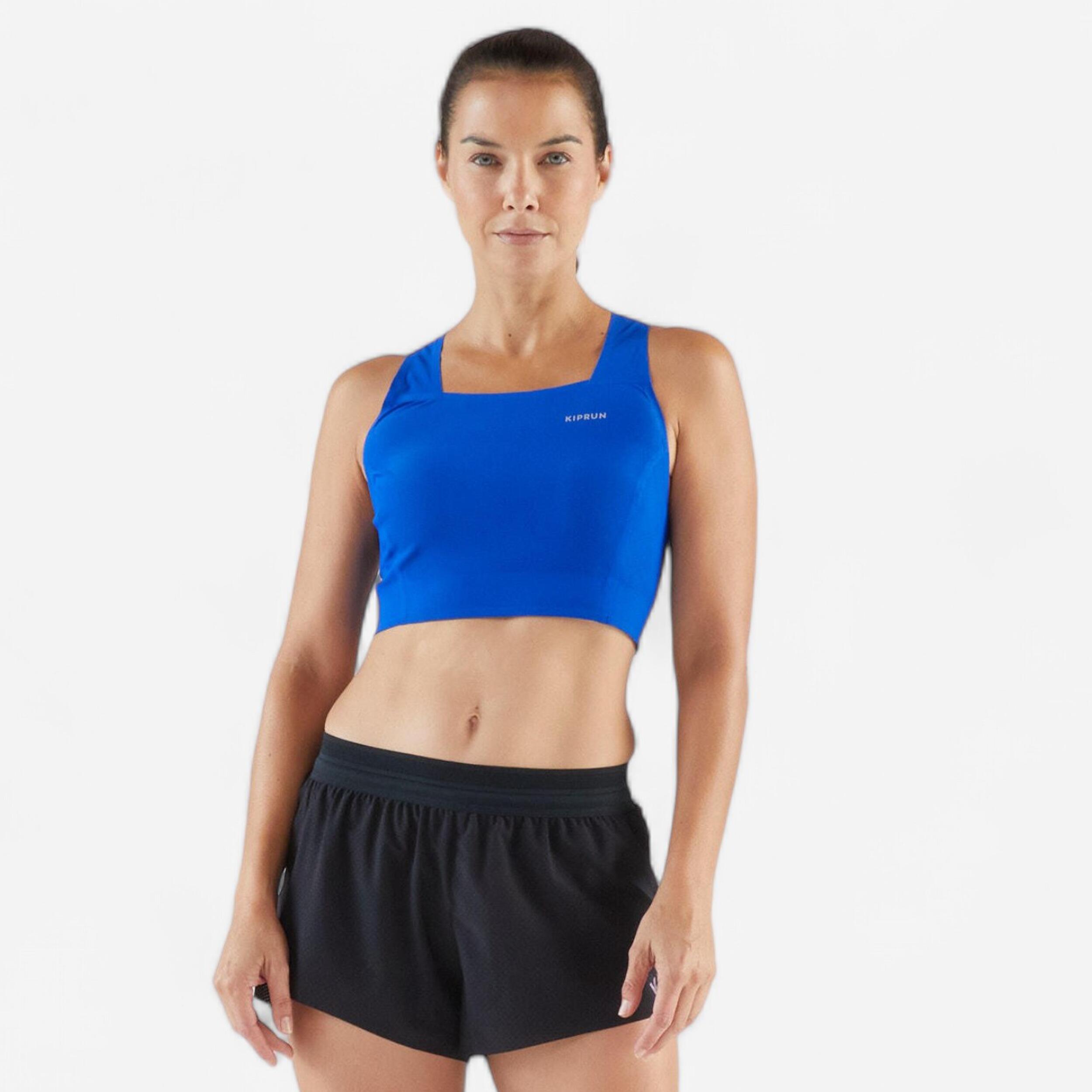 Débardeur de Running Crop top léger Femme - KIPRUN 900 Light bleu Méline ROLLIN modrá 1387@2XS-KIPRUN