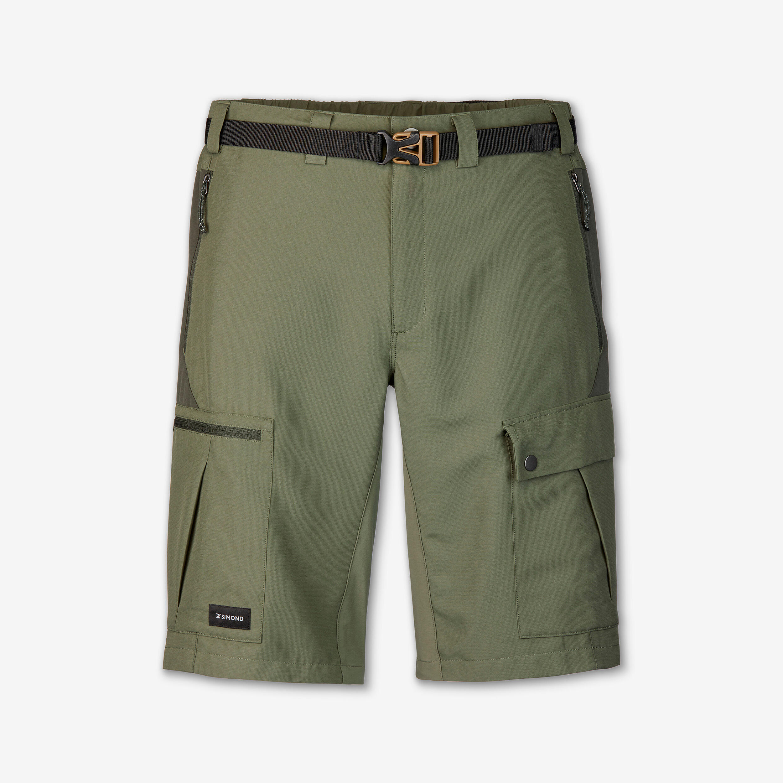 FORCLAZ Pánske turistické šortky MT500 odolné kaki zelená 340@2XL-FORCLAZ