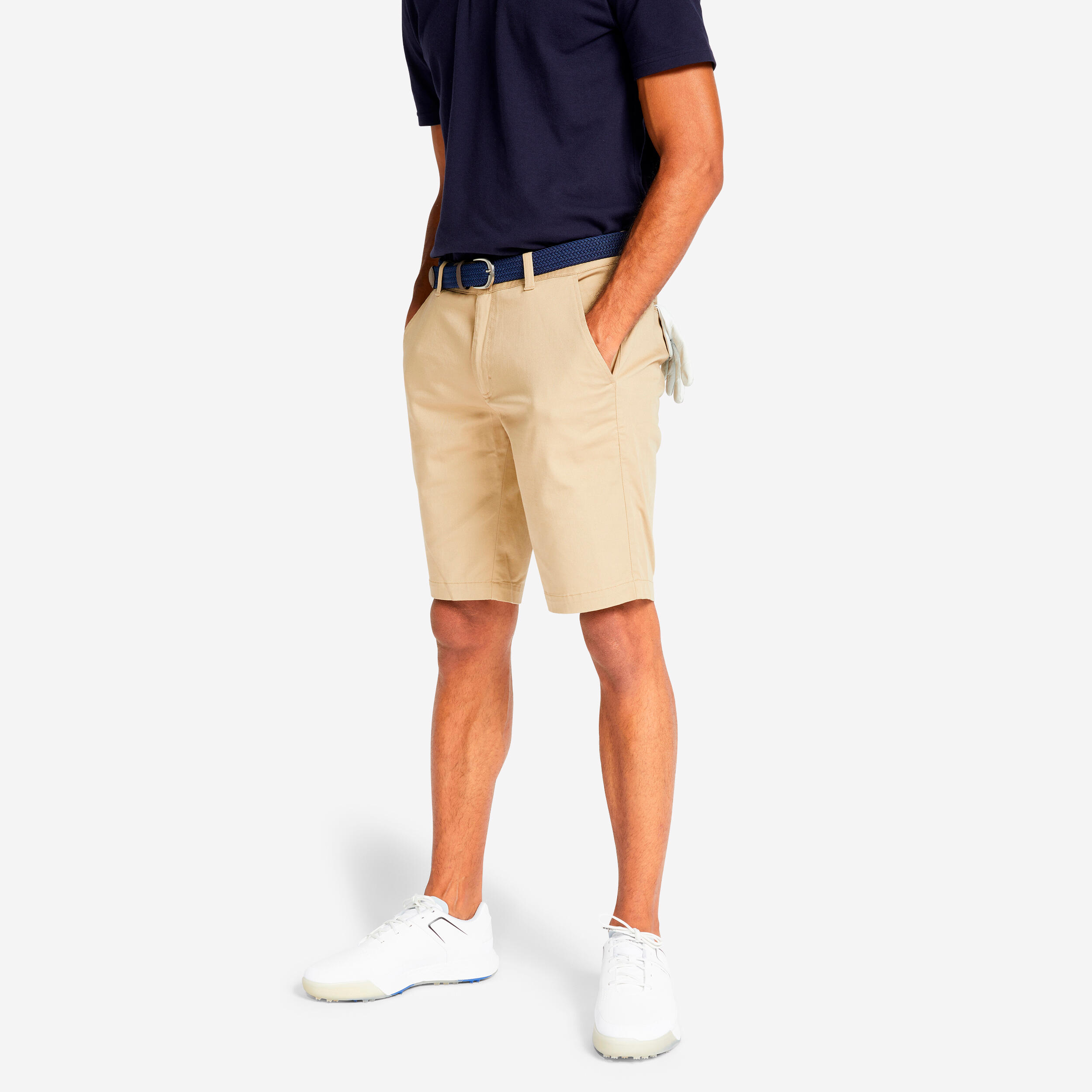 INESIS Pánske golfové šortky MW500 béžové 340@2XL-INESIS